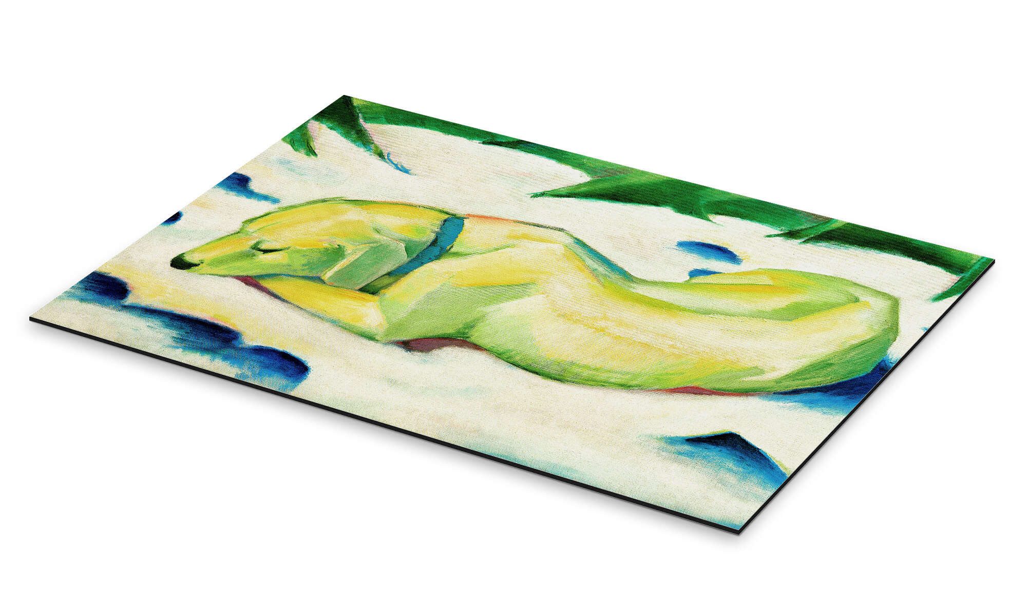 Posterlounge Poster Franz Marc, Liegender Hund günstig online kaufen