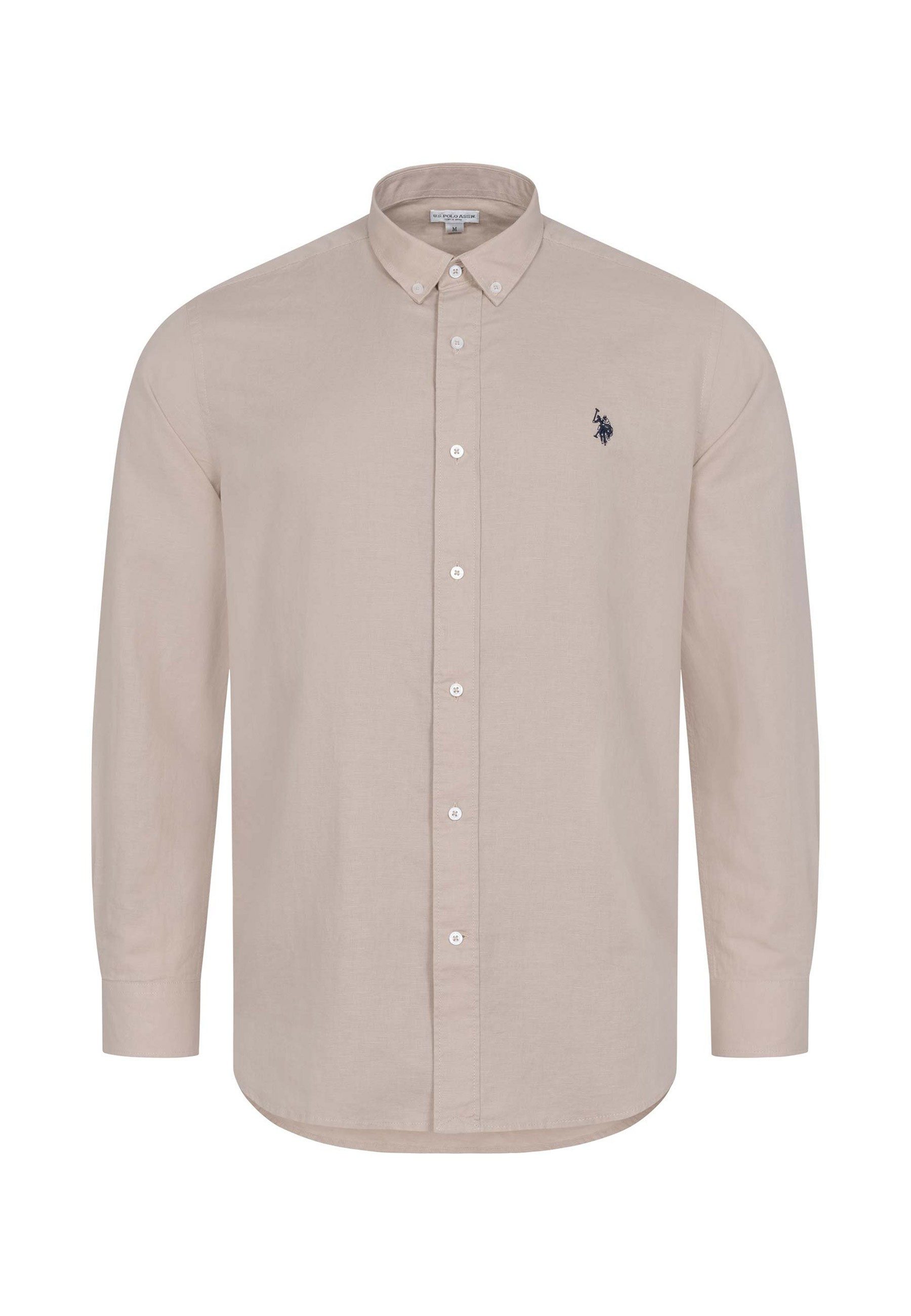 U.S. Polo Assn. Leinenhemd USBlaake Herren Leinenhemd – Sommerhemd luftig mit Button-Down-Kragen Leichtes Hemd aus Leinenmix mit Knopfleiste – Bild 5 von 5