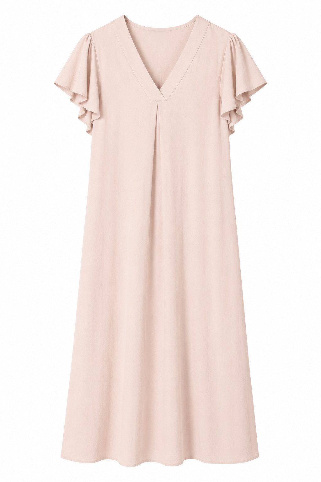 ITALY VIBES Sommerkleid - luftiges Blusenkleid - Leinenkleid mit V-Ausschnitt - Damen Kleid