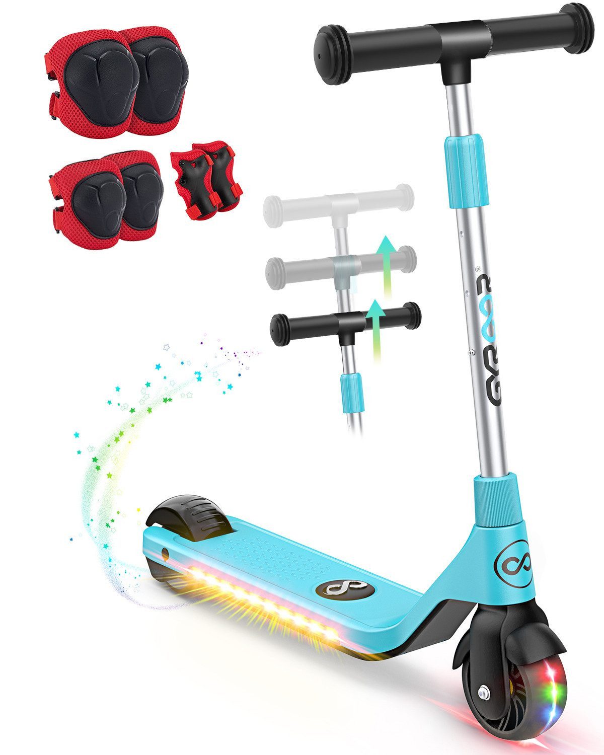 Gyroor Elektro-Kinderroller H30 mit LED-Leuchten und günstig online kaufen