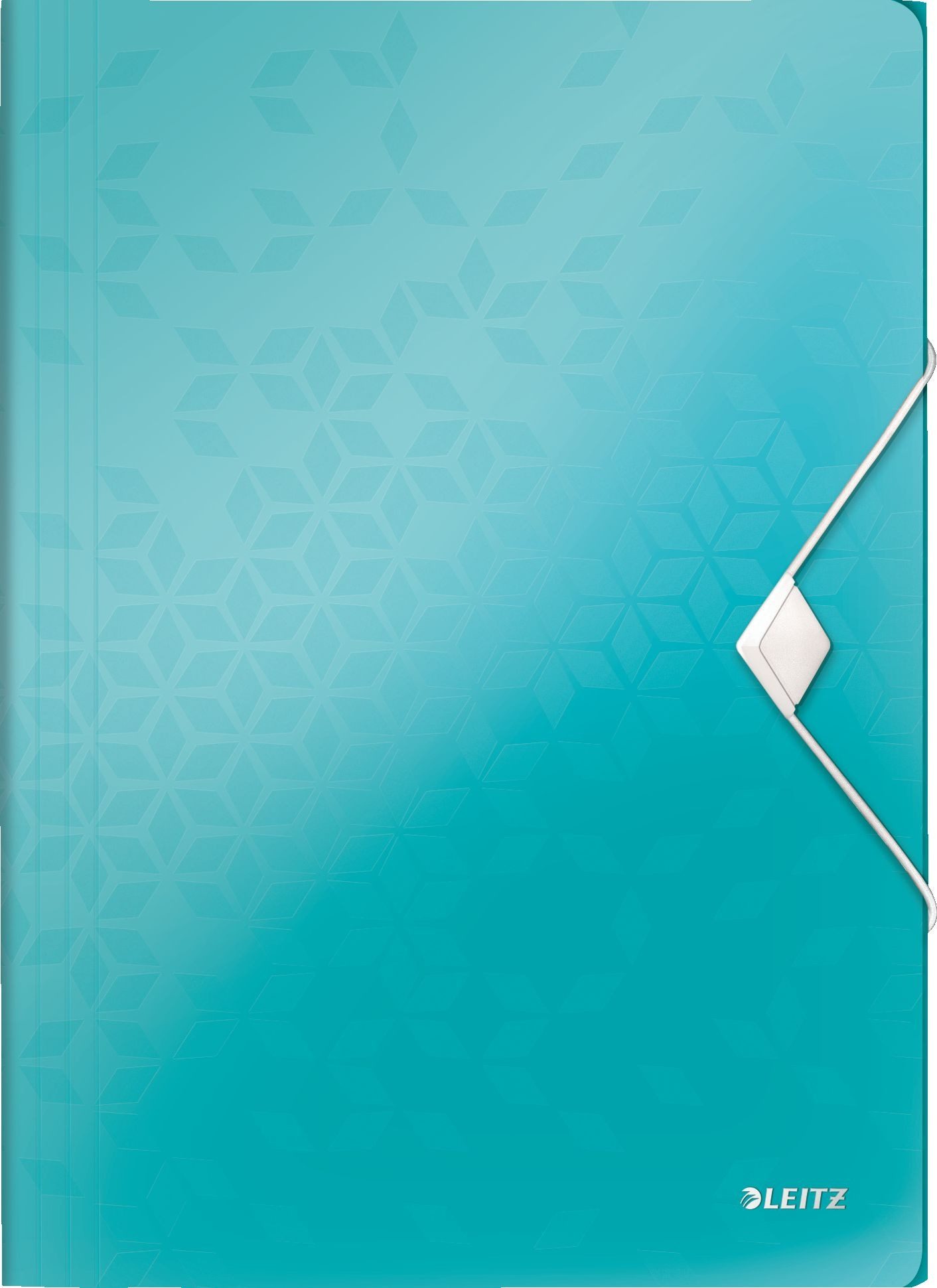 LEITZ Fächermappe Eckspannmappe Wow A4 PP mit Klappen eisblaumetallic