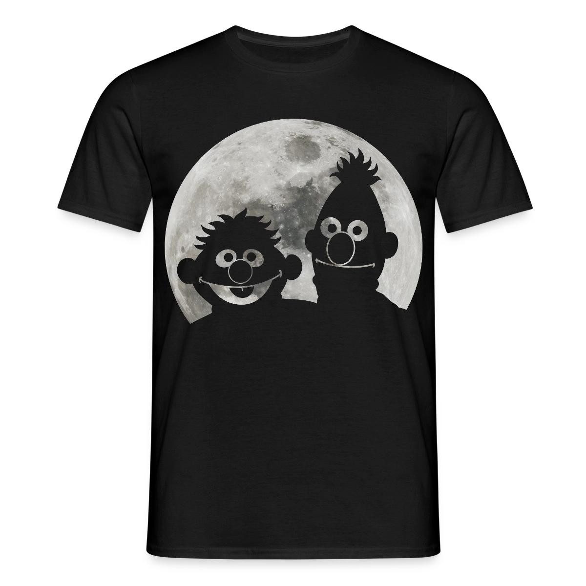Spreadshirt T-Shirt Sesamstraße Ernie & Bert Bei Mondschein Männer T-Shirt (1-tlg)