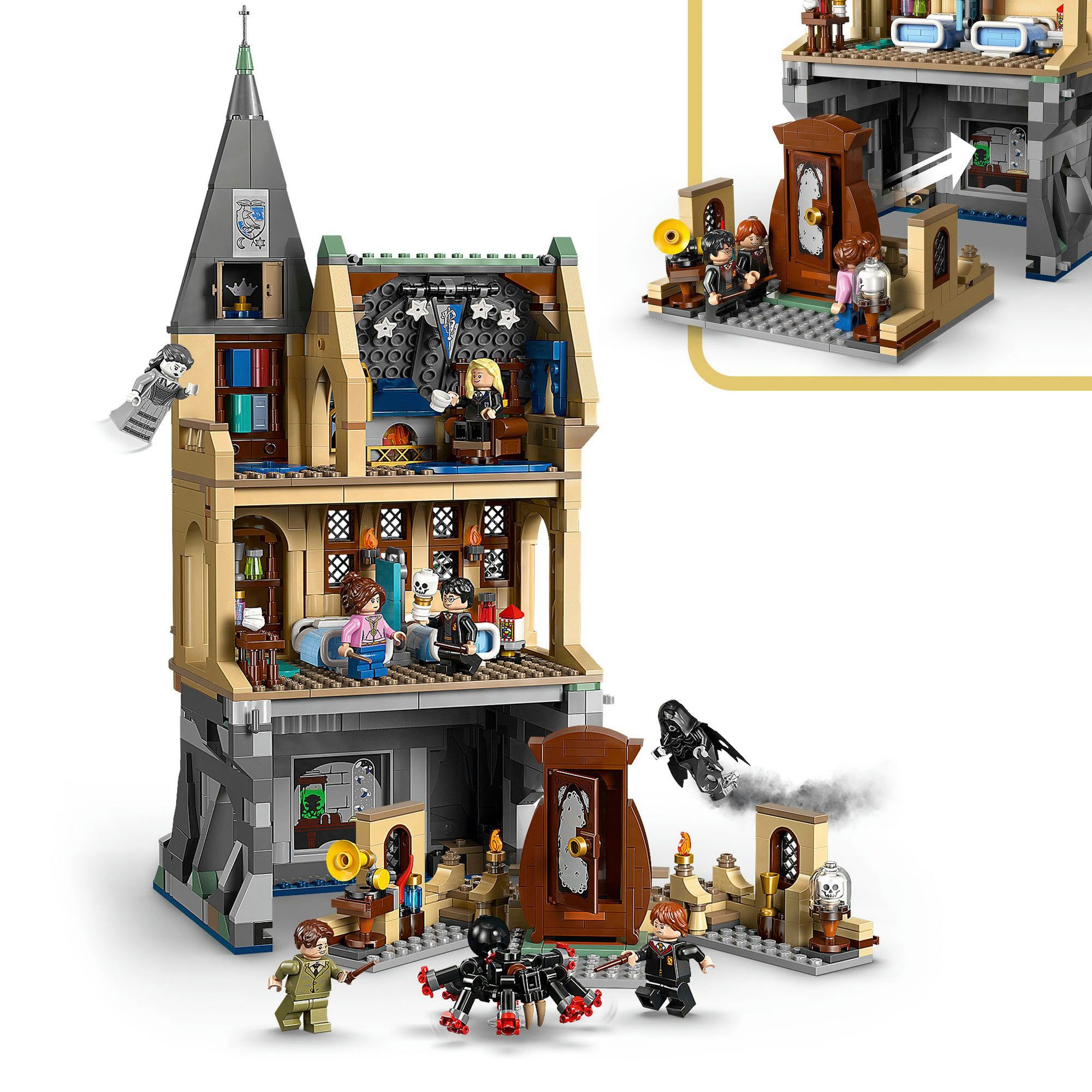 LEGO® Schloss Hogwarts: Krankenflügel (76463), LEGO Harry Potter Konstruktionsspielsteine, (907 St)