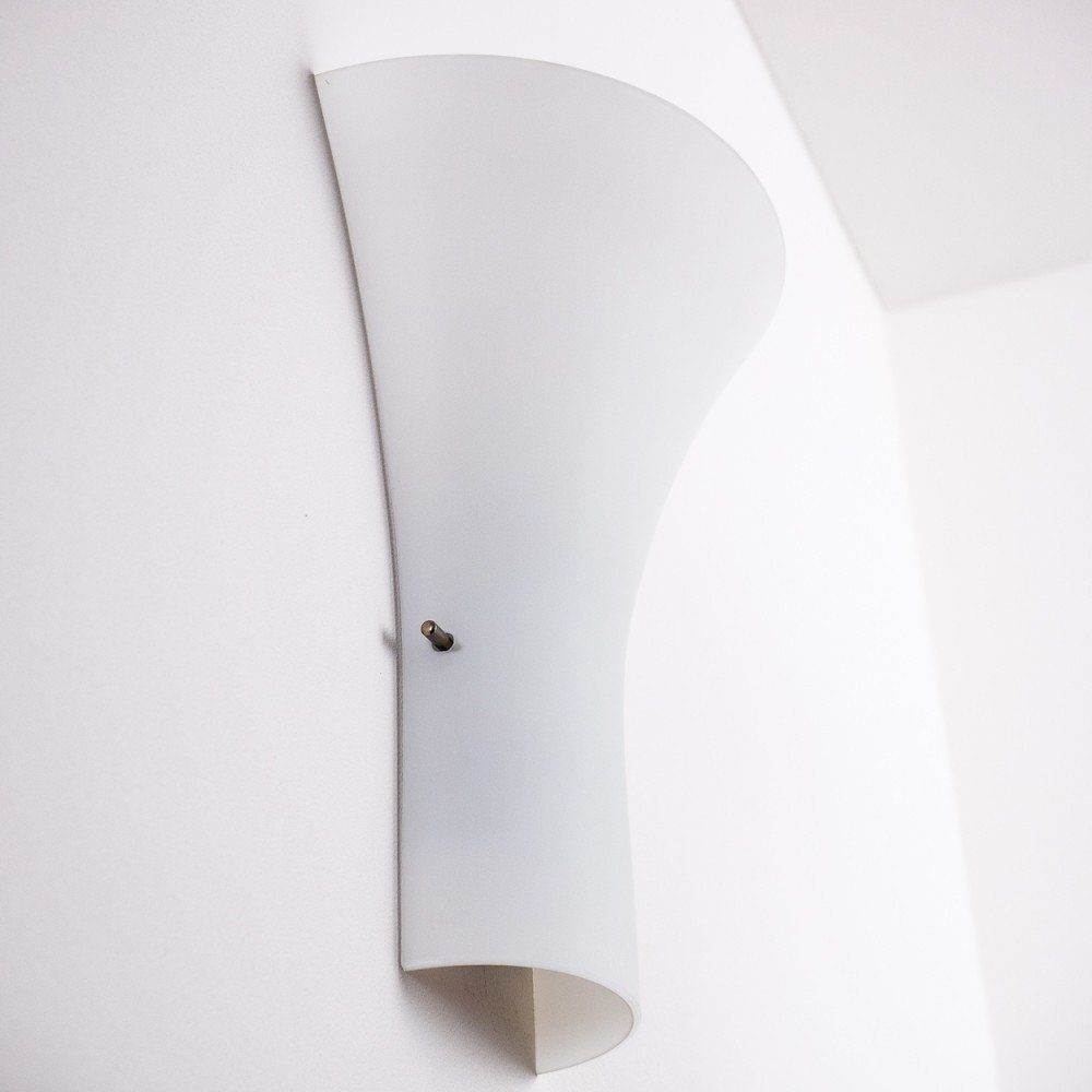Metall/Glas »Auletta« Wand, der an aus hofstein Innen mit ohne mit moderne Lichtspiel Wandlampe in Lichteffekt Leuchtmittel, Weiß, 1xE27, Wandleuchte