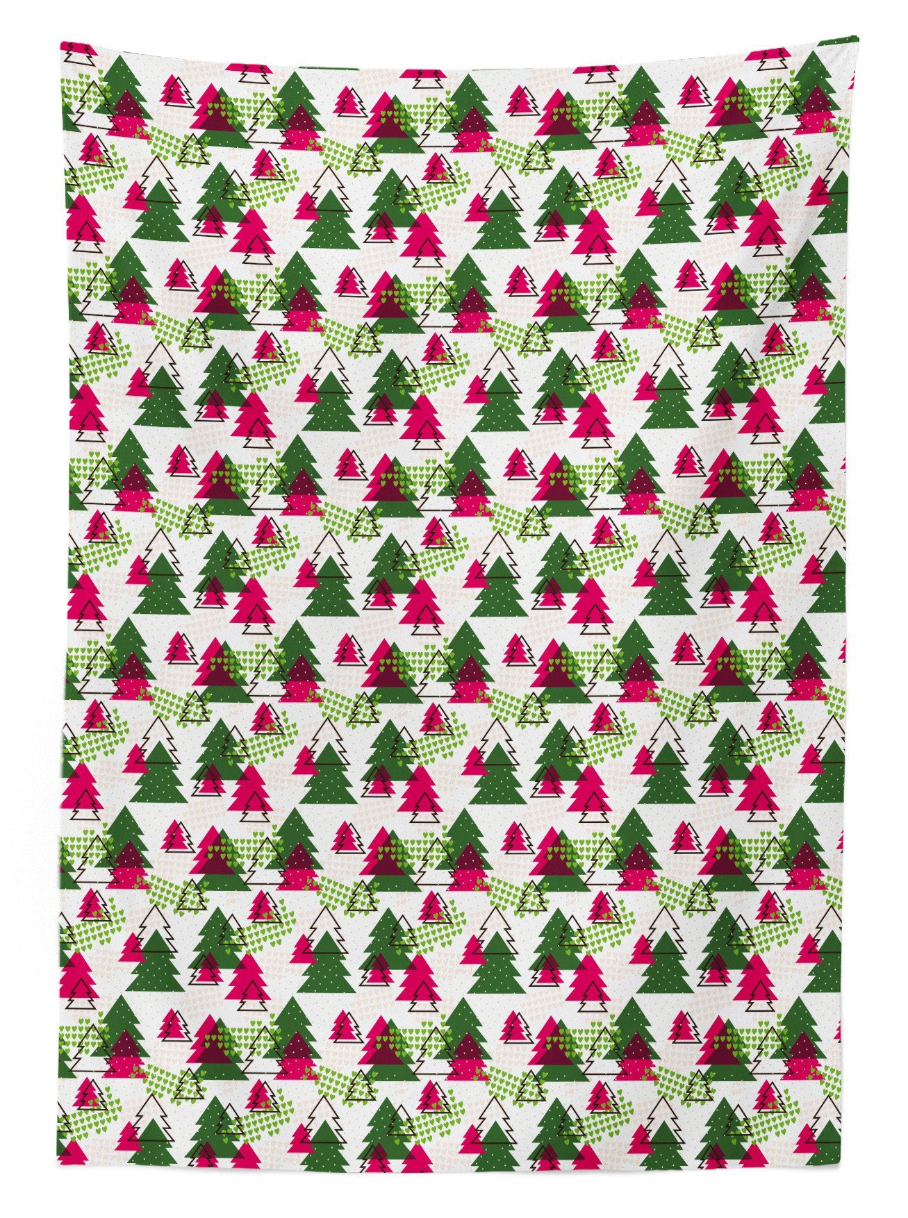 Bereich Tischdecke Farbfest Farben, Klare Motive Baumformen Außen geeignet Abakuhaus Waschbar Für den Weihnachtsbaum