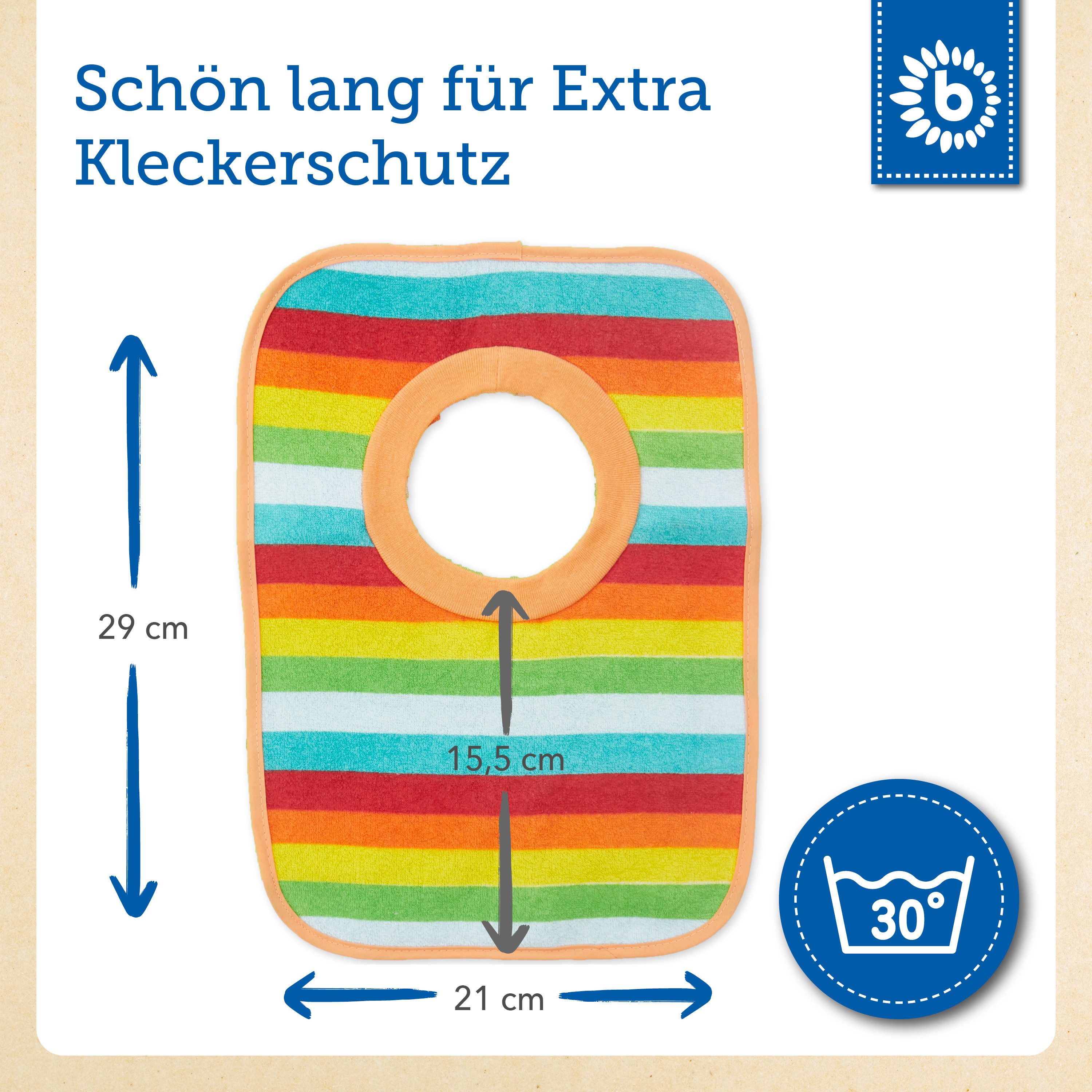 BIECO Lätzchen Bieco Baby Lätzchen 6er Pack Baby Lätzchen Wasserdicht Schlabberlatz – Bild 4 von 5