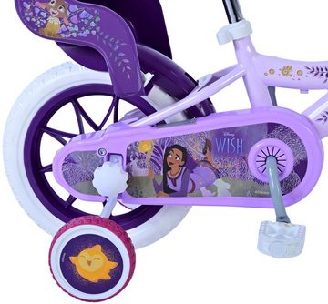 Volare Kinderfahrrad Disney Wish, lila, 12 Zoll, (1-tlg), geschlossener Kettenschutz, höhenverstellbarer Sattel und Lenker