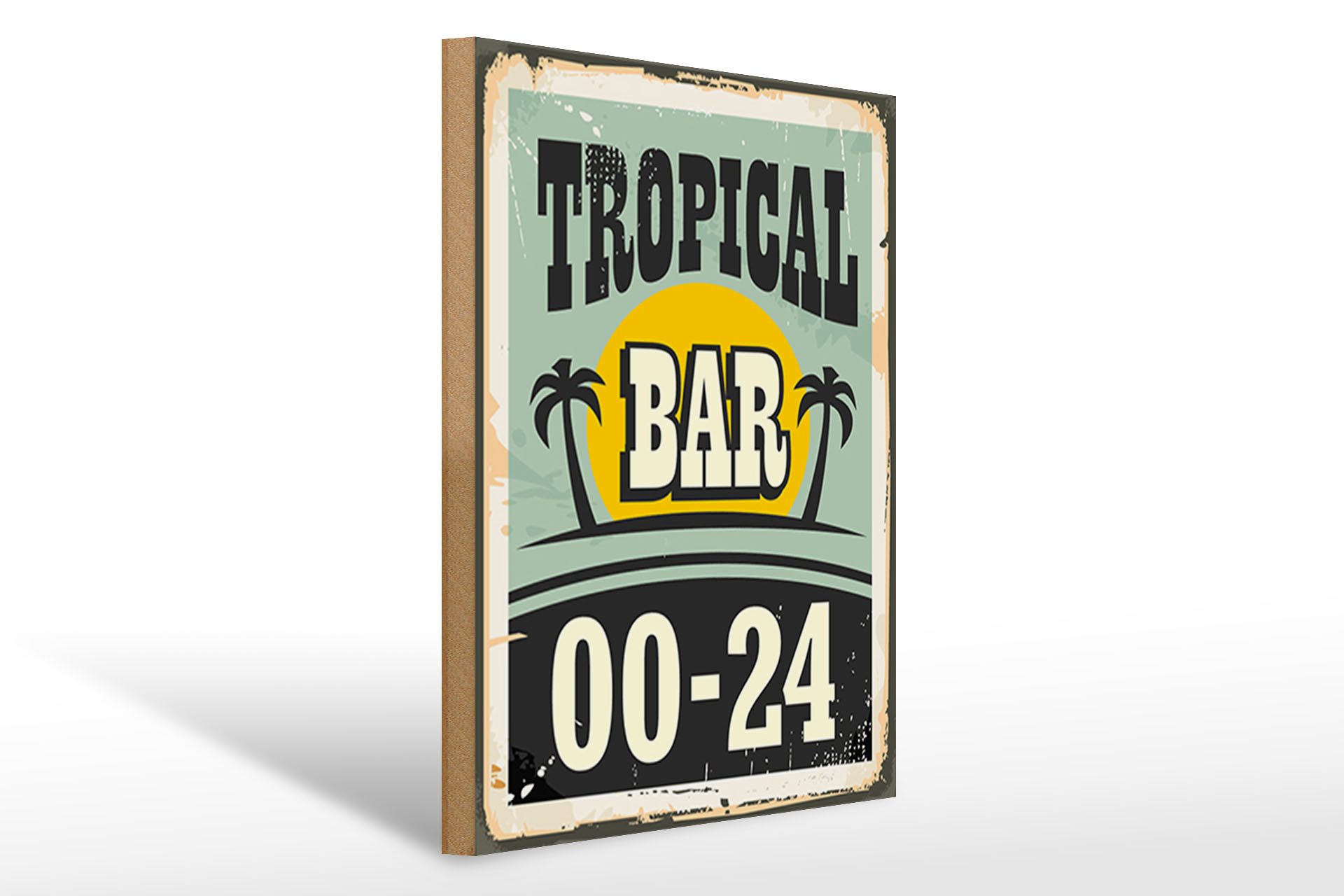 Holzbild 30x40cm Tropical Bar Retro 00-24