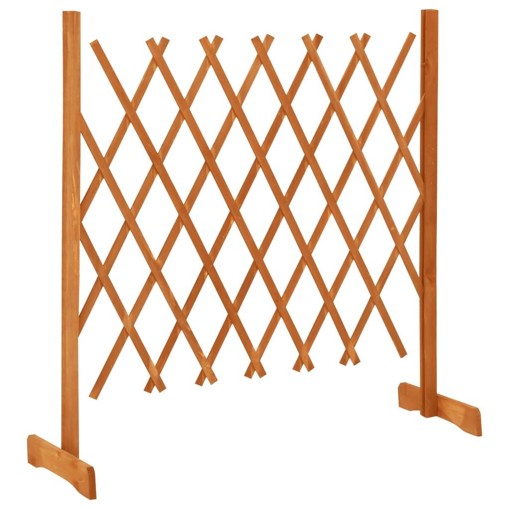 vidaXL Gartenzaun Garten-Rankzaun Orange 120x90 cm Massivholz Tanne, (1-St)
