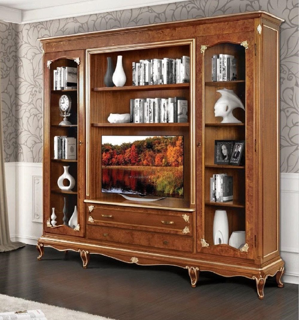 Xlmoebel TV-Wand Moderne Wohnwand aus Massivholz mit viel Stauraum, (1-St., TV-Schrank), Hergestellt in Europa