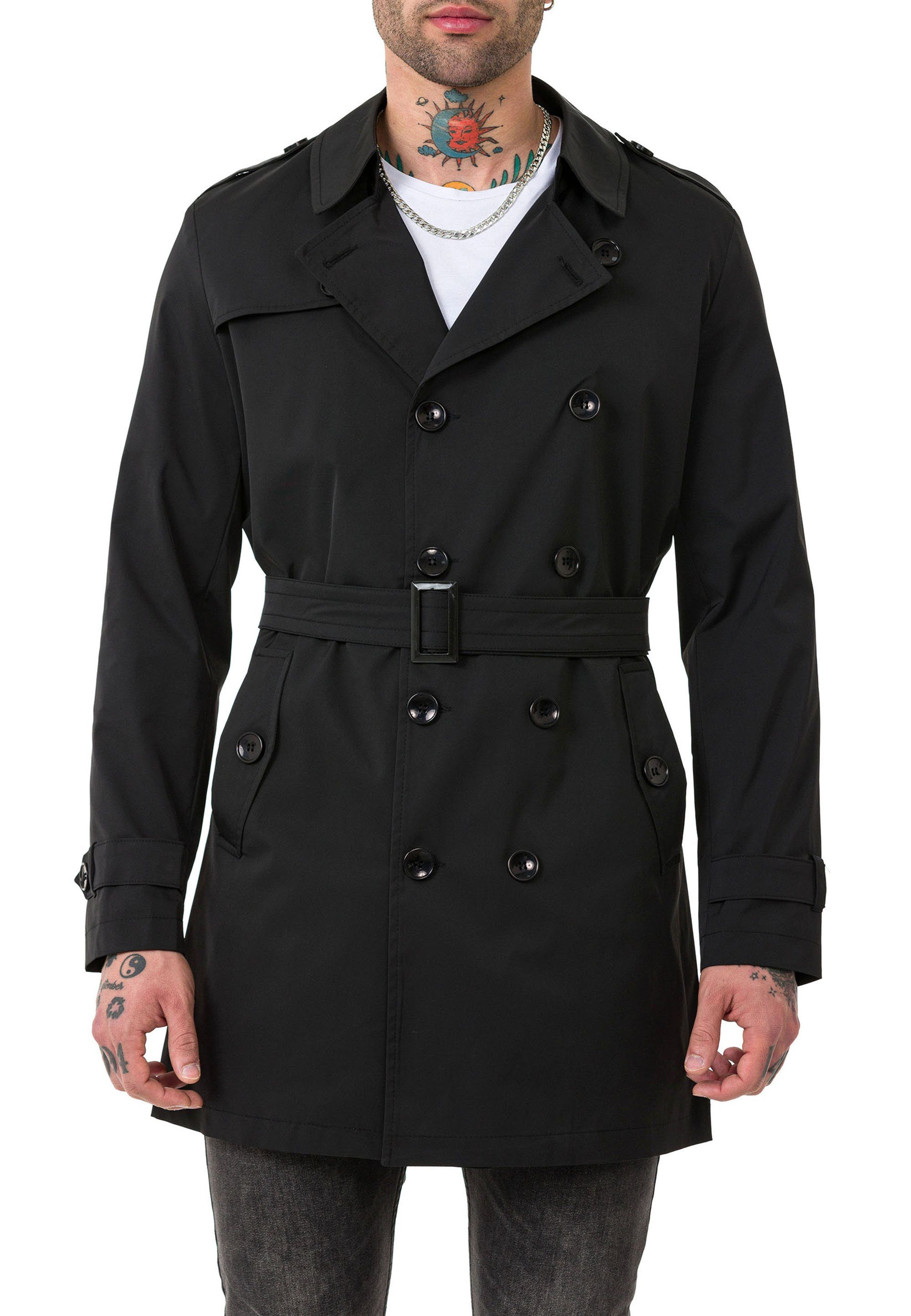 RedBridge Trenchcoat Red Bridge Herren Mantel Trenchcoat Jacke Schwarz XL günstig online kaufen