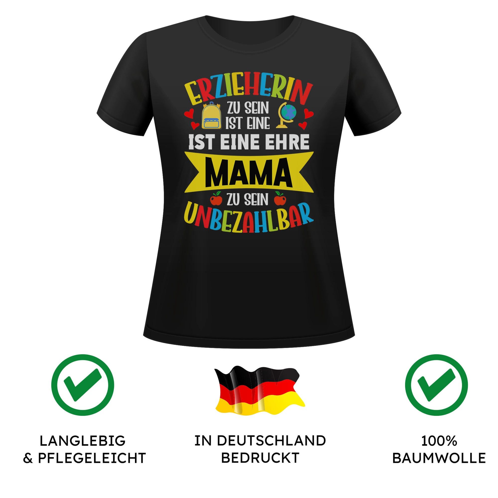 22Feels T-Shirt Erzieherin Geschenk Frauen Spruch Beruf Ausbildung Studium Abschluss IN DEUTSCHLAND BEDRUCKT