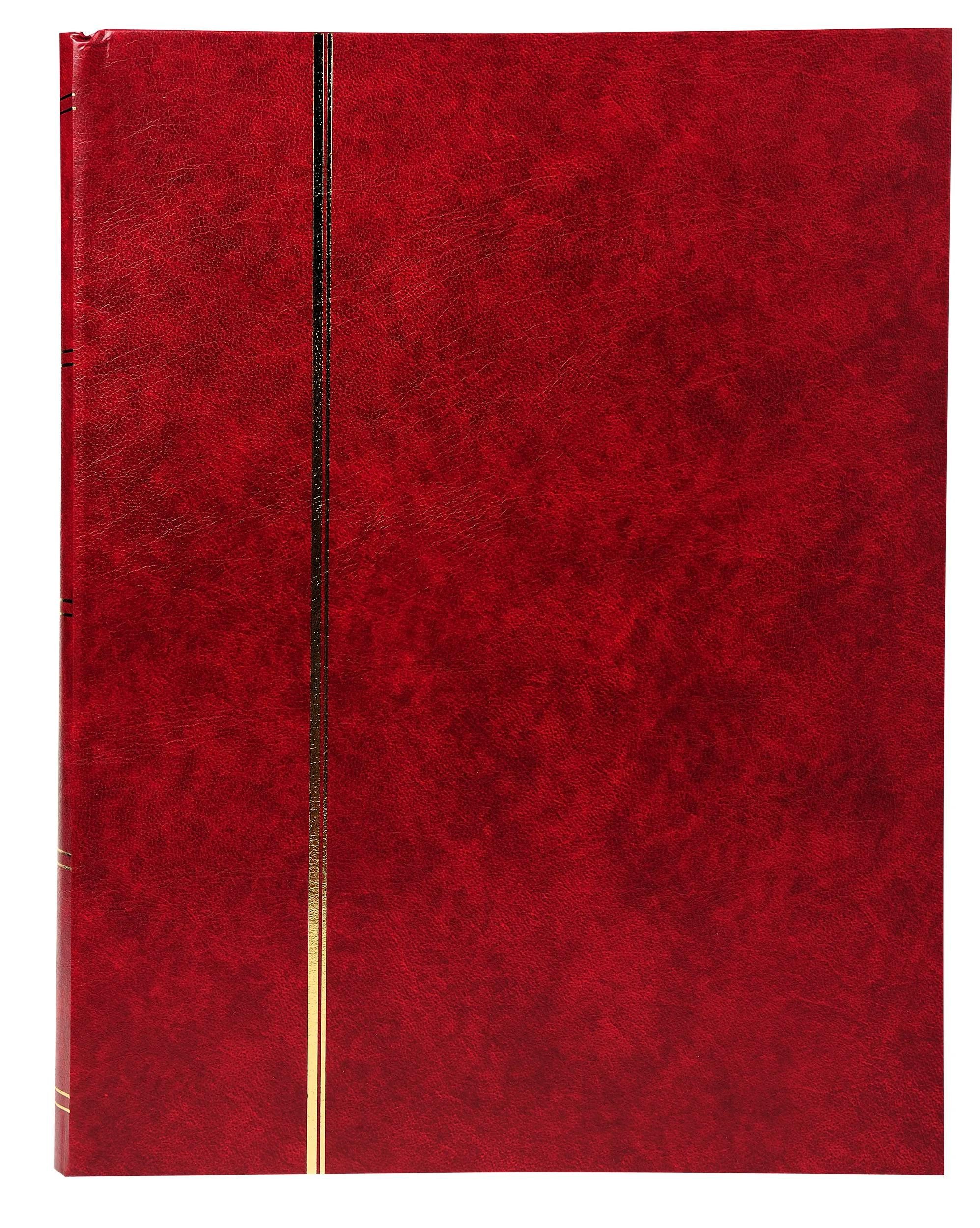 EXACOMPTA Münzetui Briefmarken Einsteckalbum Halbleder 48 Seiten 225x305cm Rot 26153E, Fotoalben Sammler