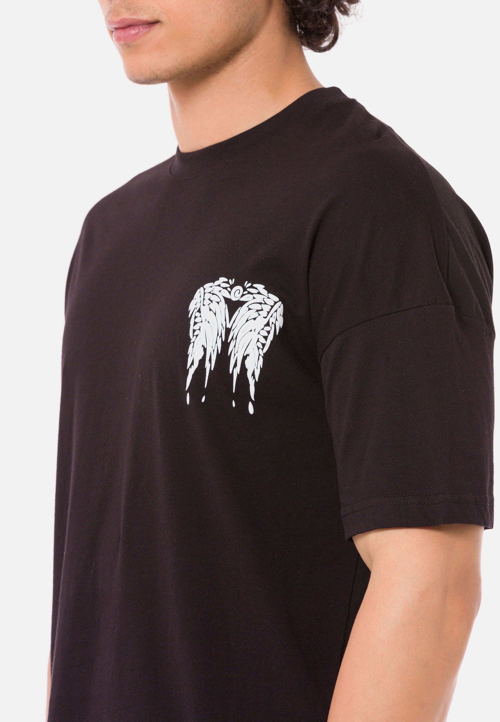 RedBridge T-Shirt Corby mit großflächigem schwarz Print