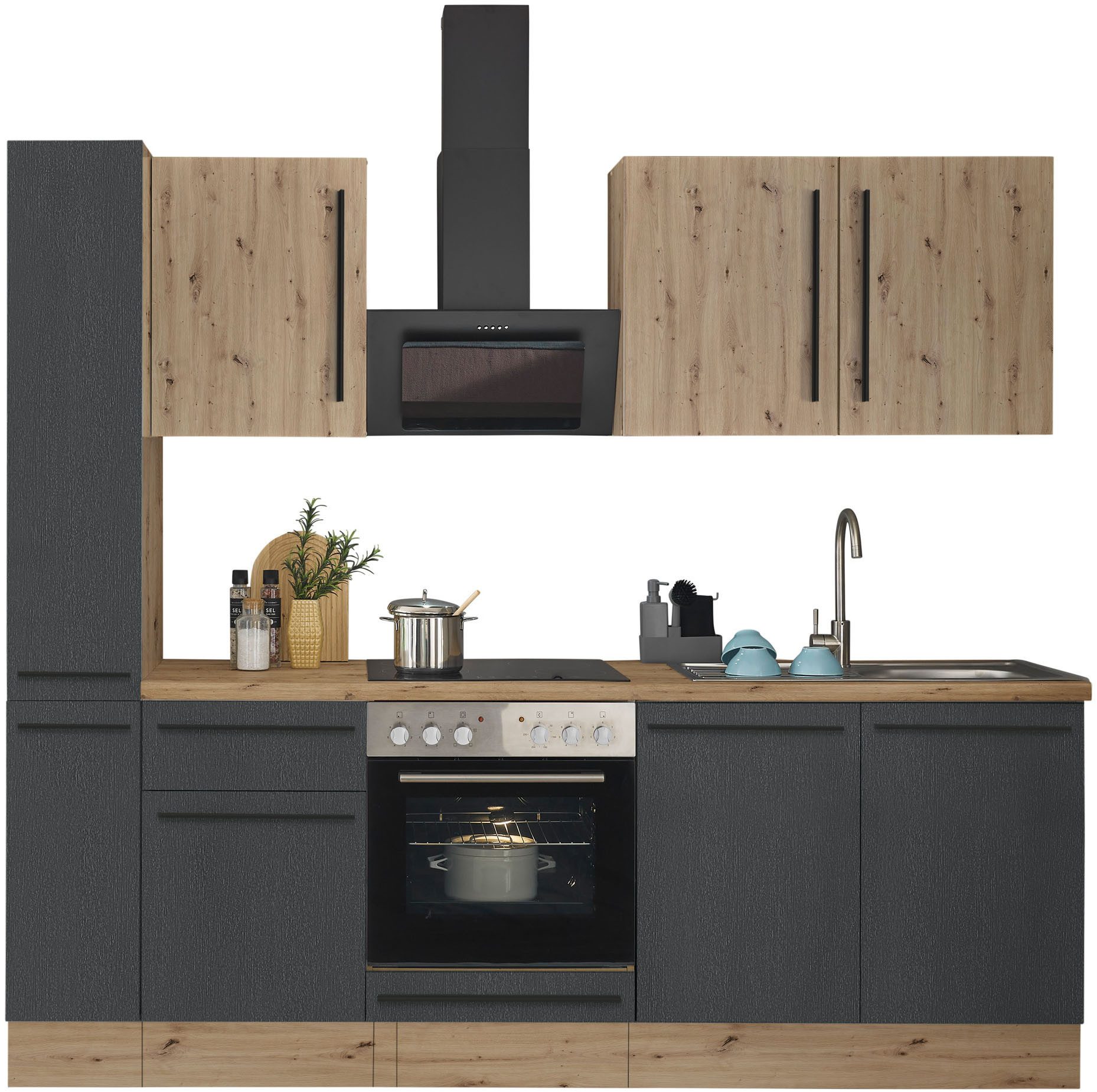 KOCHSTATION Küchenzeile Florida, Breite 240 cm, günstig online kaufen