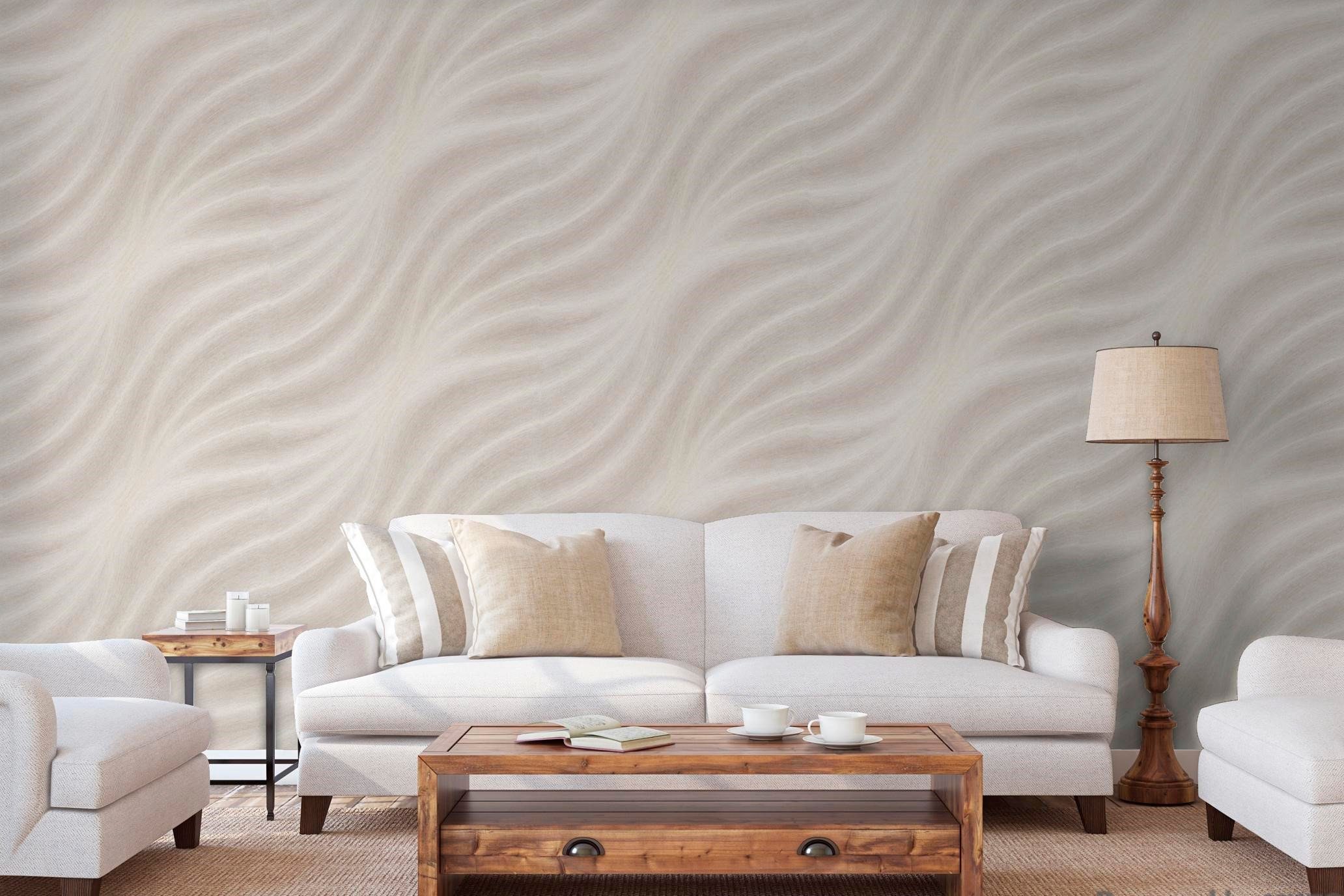 Marburg Vliestapete Beige-Taupe, gemustert, moderne Tapete für Wohnzimmer Schlafzimmer Küche – Bild 2 von 3