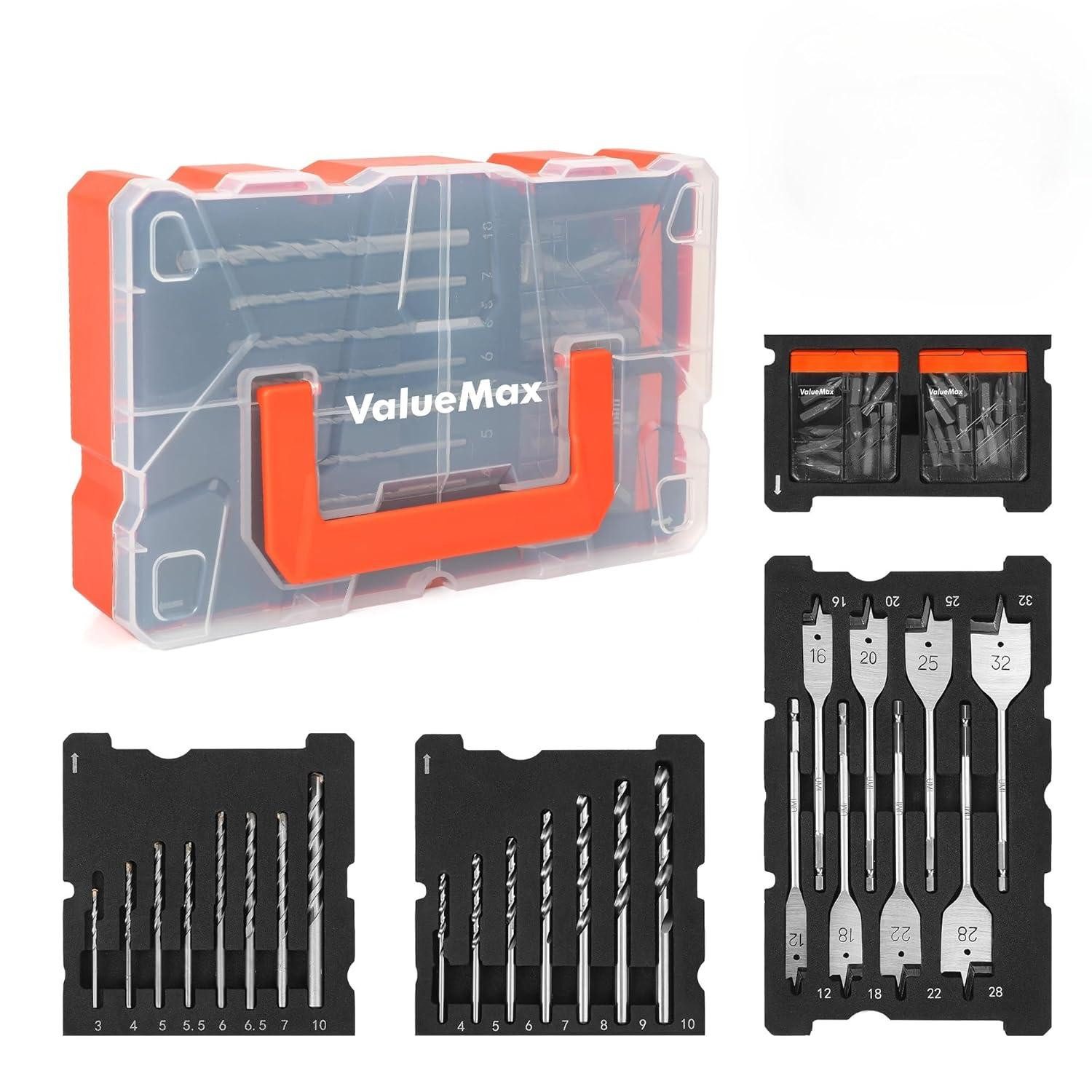 Multitool Bohrer und Schrauber Set 55tlg. Elektrowerkzeug Zubehör Holz Metall