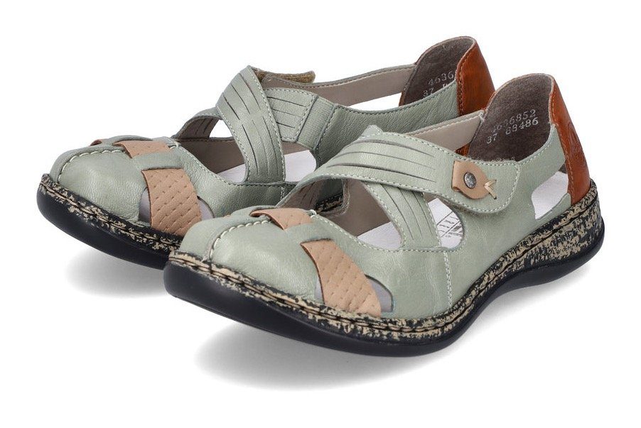 Rieker Klettschuh Spangenschuh, Slipper, Sommerschuh mit Cut-Outs