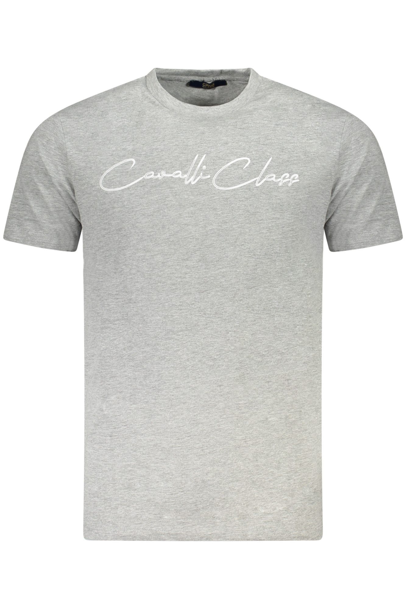 Cavalli Class T-Shirt Graues Herren T-Shirt mit Print und