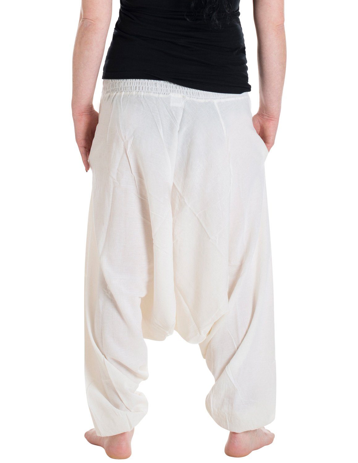 Vishes Haremshose Unisex Haremshose Einfarbig Einheitsgröße 34-46 Orientalisch, Yoga, Festival, Hippie Style