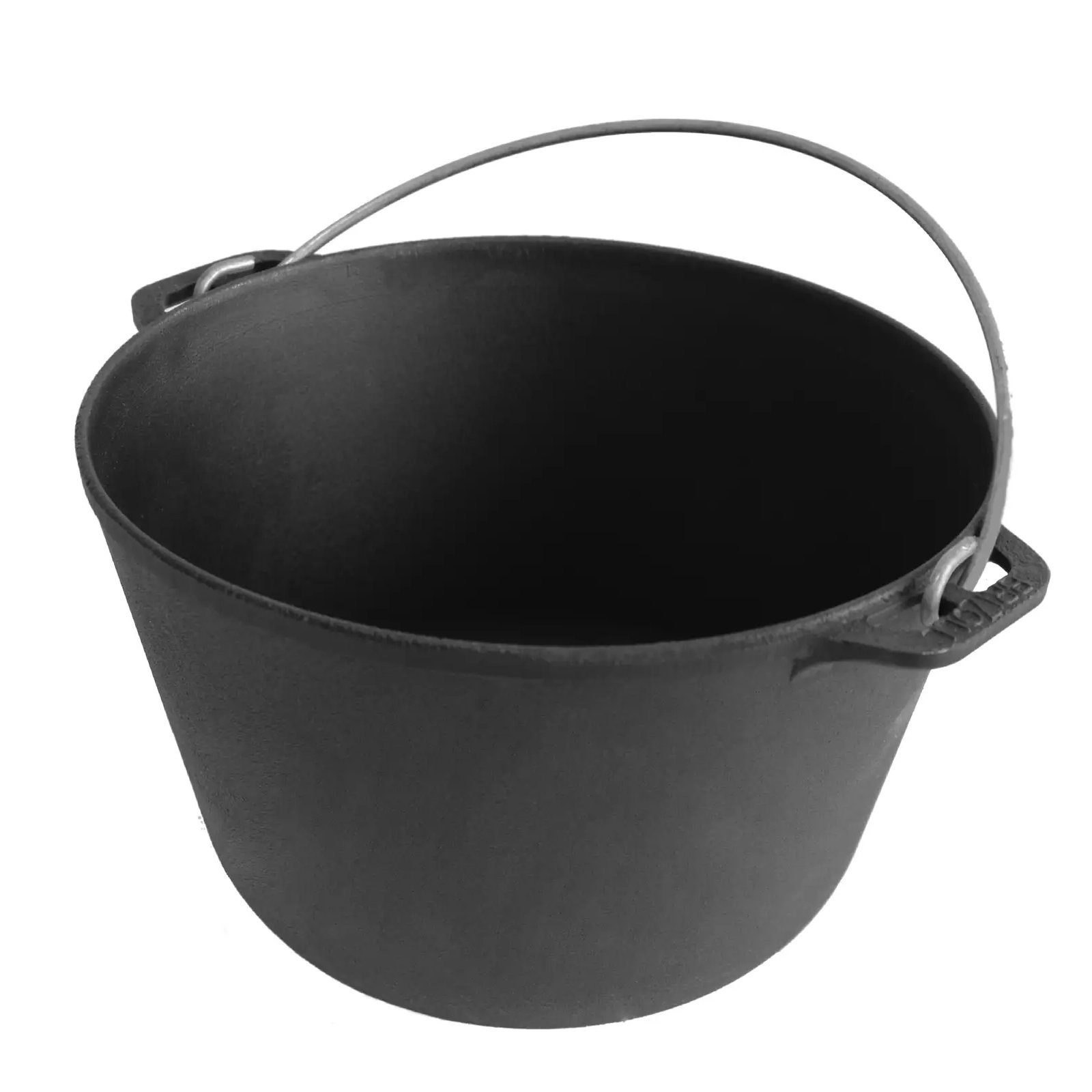 4BIG.fun Grilltopf 8L Kazan Schwenktopf Gusseisen Deckel-Bratpfanne, Gusseisen