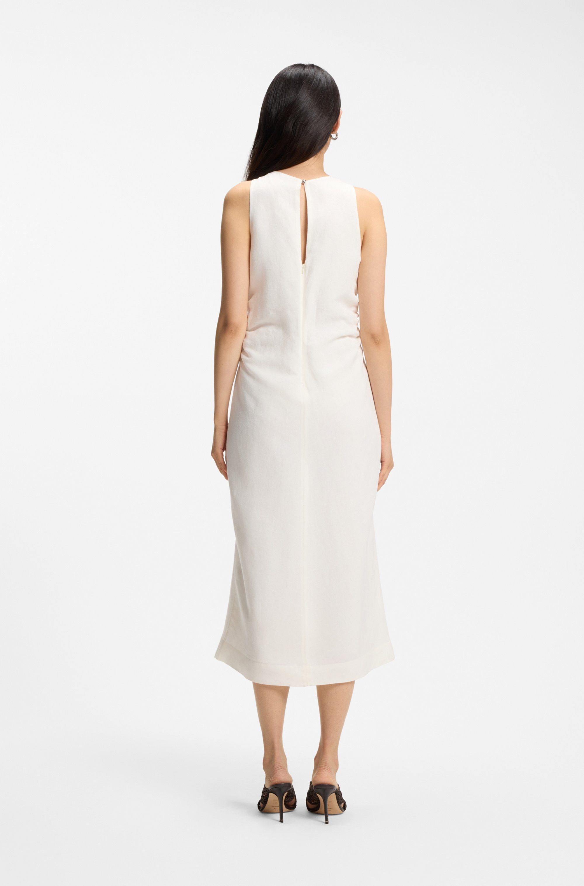 BOSS ORANGE Sommerkleid Delinna Premium Damenmode aus softem Leinen-Mix günstig online kaufen