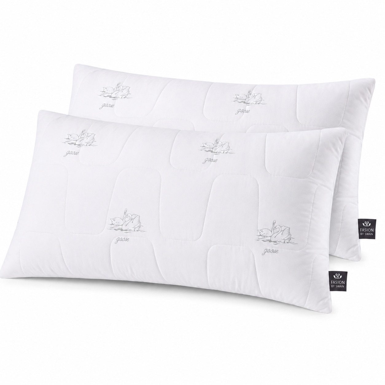 SEI Design Kopfkissen Kopfkissen Kissen Mirkofaser Seitenschläferkissen [ 2-er Pack ], Füllung: 650g luxuriöse Mikrofaser, Bezug: Mikrofaser gesteppt, Seitenschläfer, Bauchschläfer, Rückenschläfer, Kissen, Avegane Alternative zu Daunenkissen