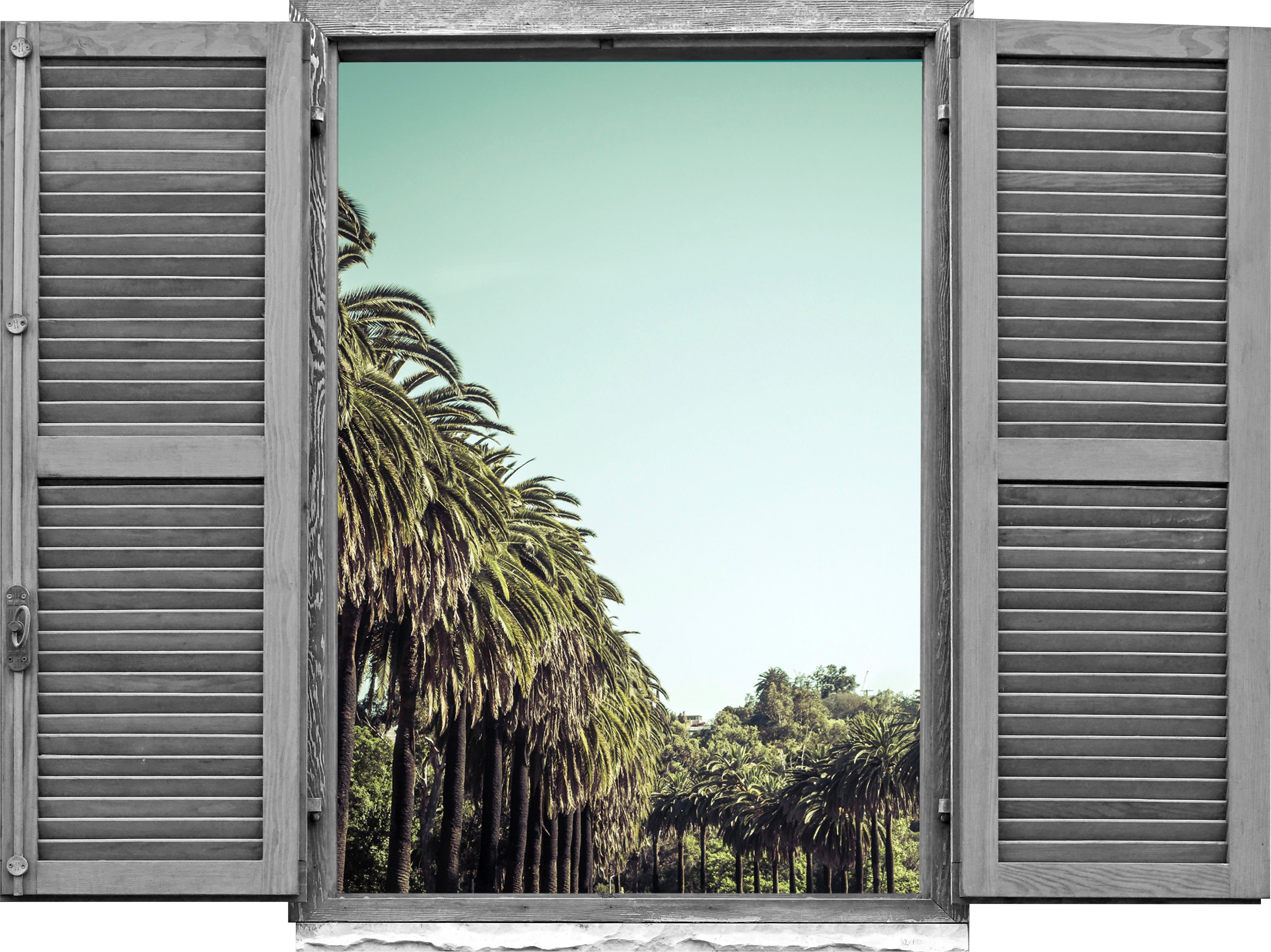 queence Wandtattoo Allee (1 St), Wandsticker, Wandbild, selbstklebend, 3D, Fenster