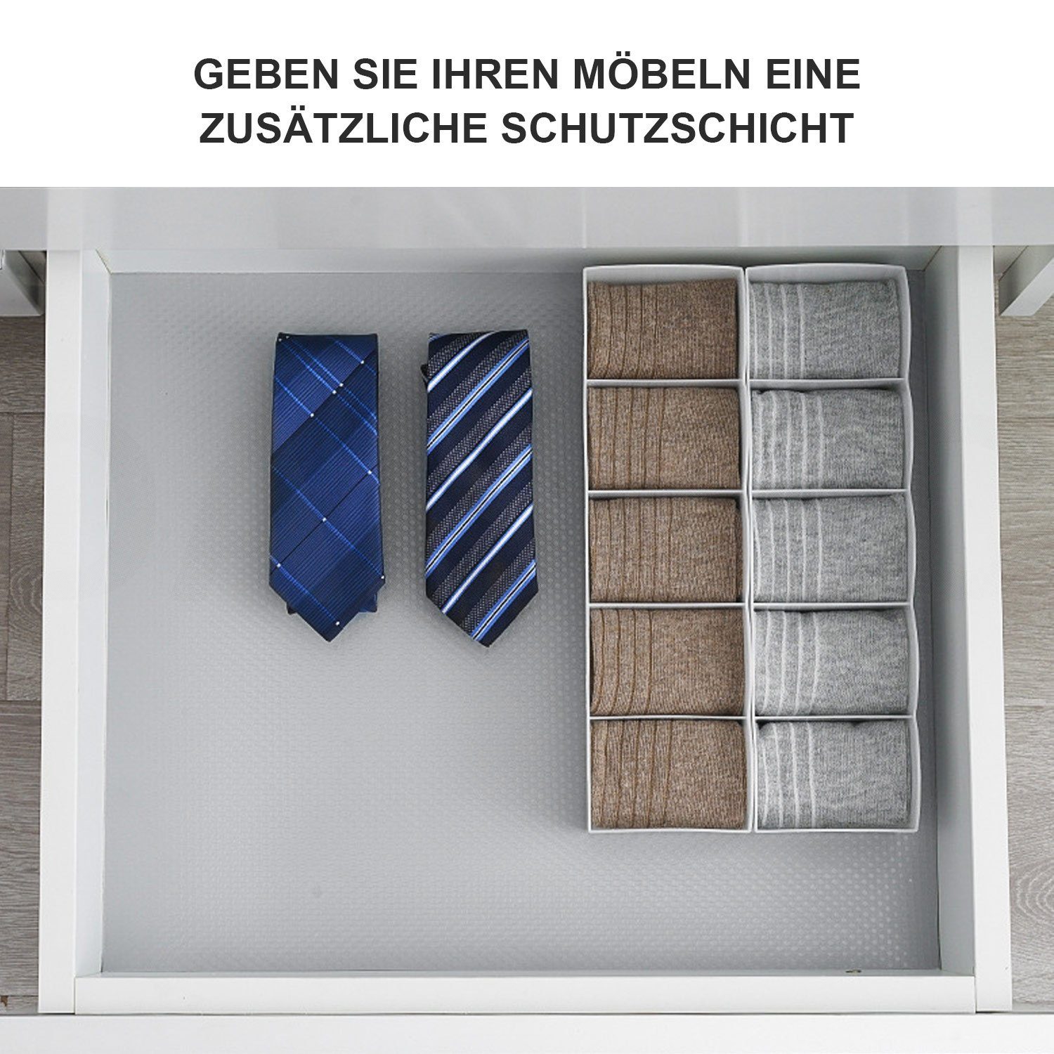 Daisred Schubladenmatte Transparent Schubladenmatte für im Schränke Schrank Regal