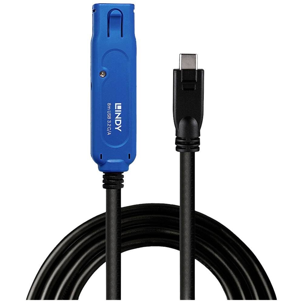 Lindy 8m USB 3.2 Gen 1 C/A Aktivverlängerung Pro USB-Kabel