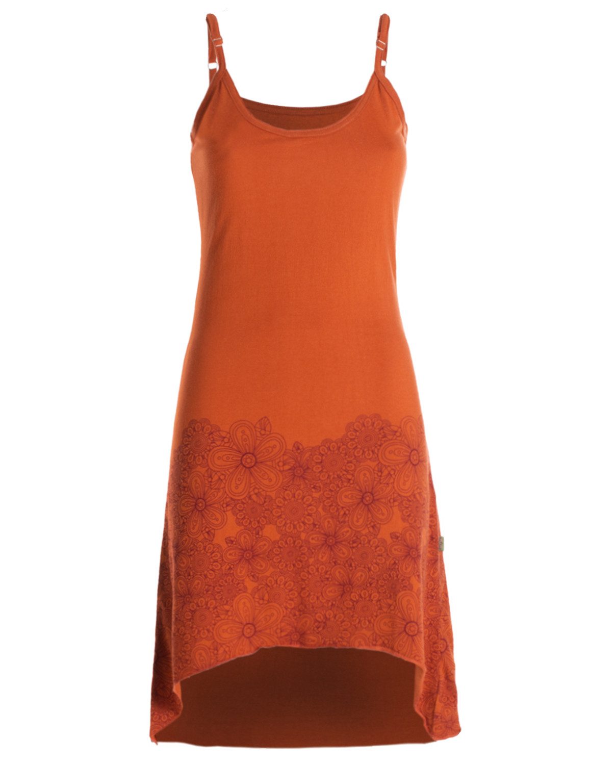 Vishes Sommerkleid Damen Sommer-Kleid High-Low Kleid Spagettiträger-Kleid Shirt-Kleid Goa, Boho, Hipiie Style