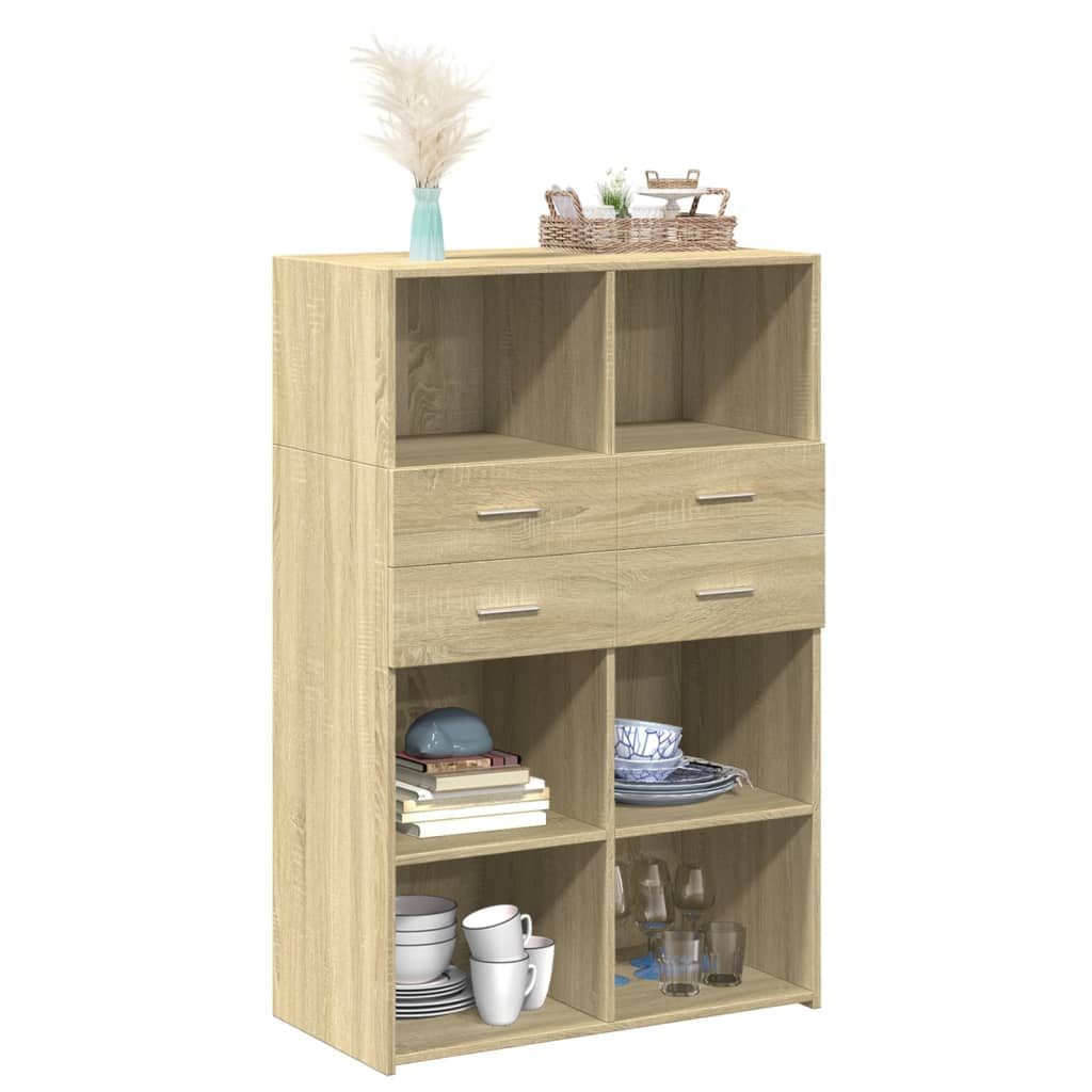 vidaXL Highboard Highboard Sonoma-Eiche 80x42,5x124 cm günstig online kaufen