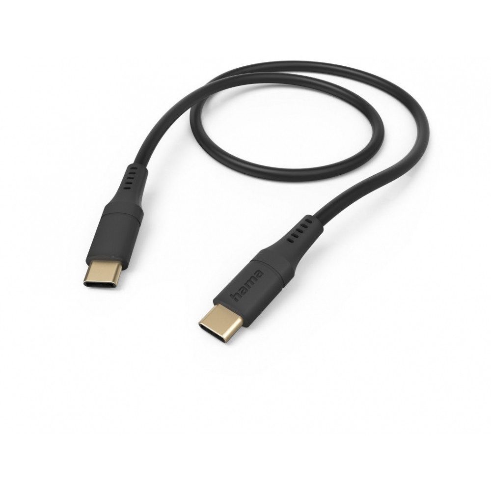 Hama Hama Ladekabel 1,5m USB-C flexibel USB-Kabel, USB-C, USB-C, Schnellladung für Smartphones und Tablets