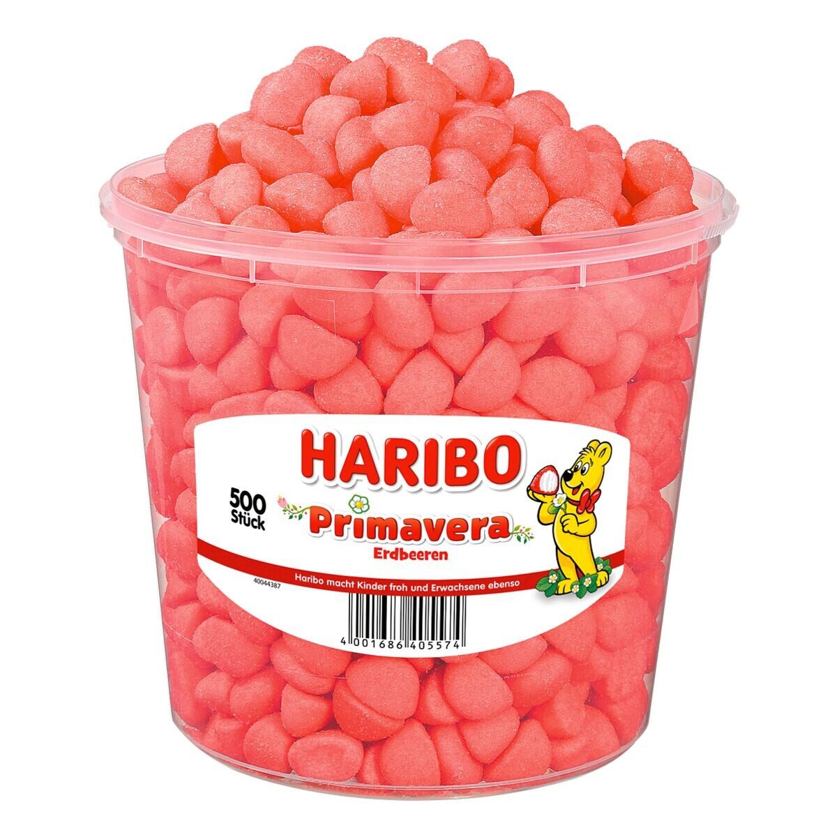 HARIBO Süßigkeit Erdbeeren, Schaumzucker, 1150 g (500 Stück)