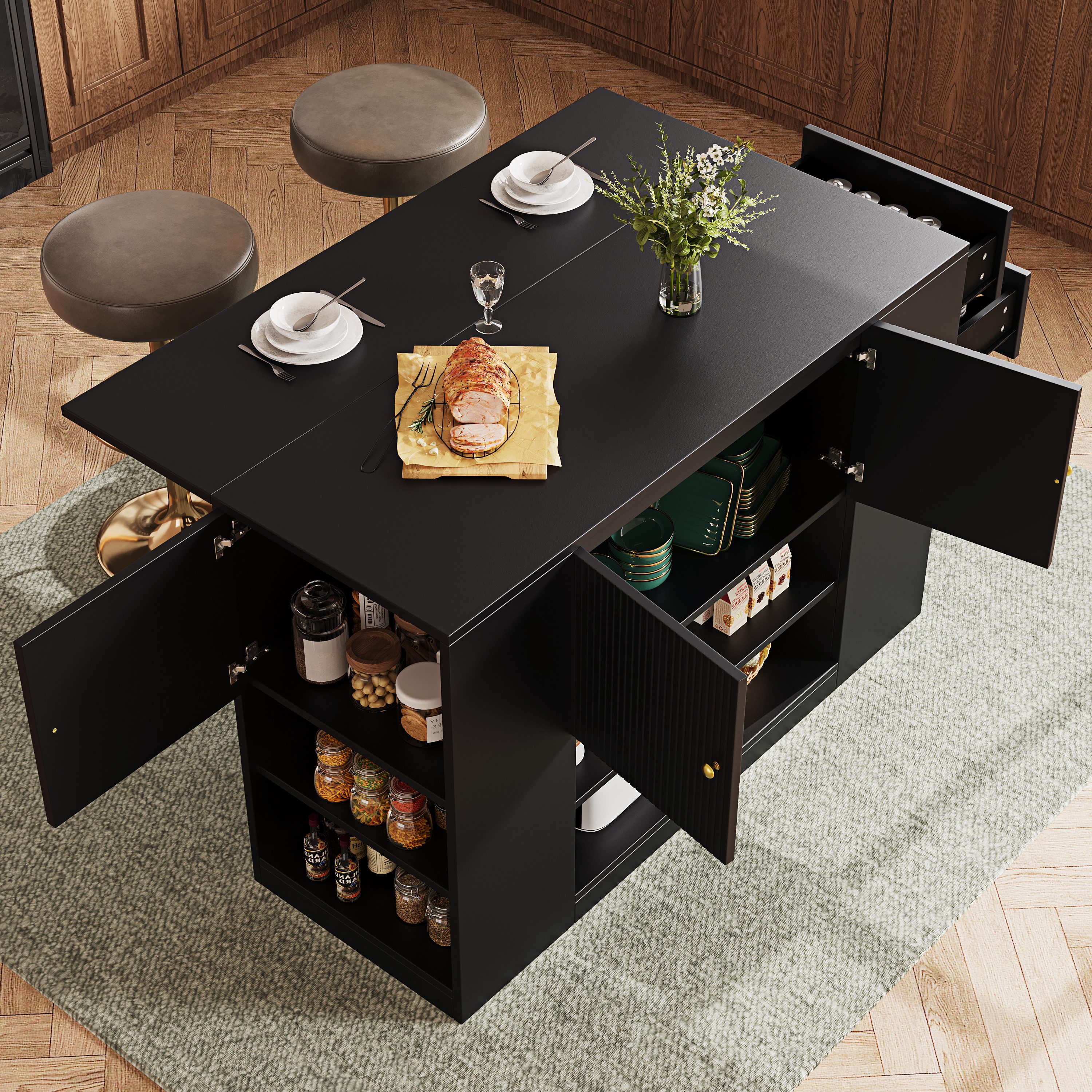Odikalo Kücheninsel Küchenschrank Buffetschrank Esszimmerschrank Sideboard günstig online kaufen