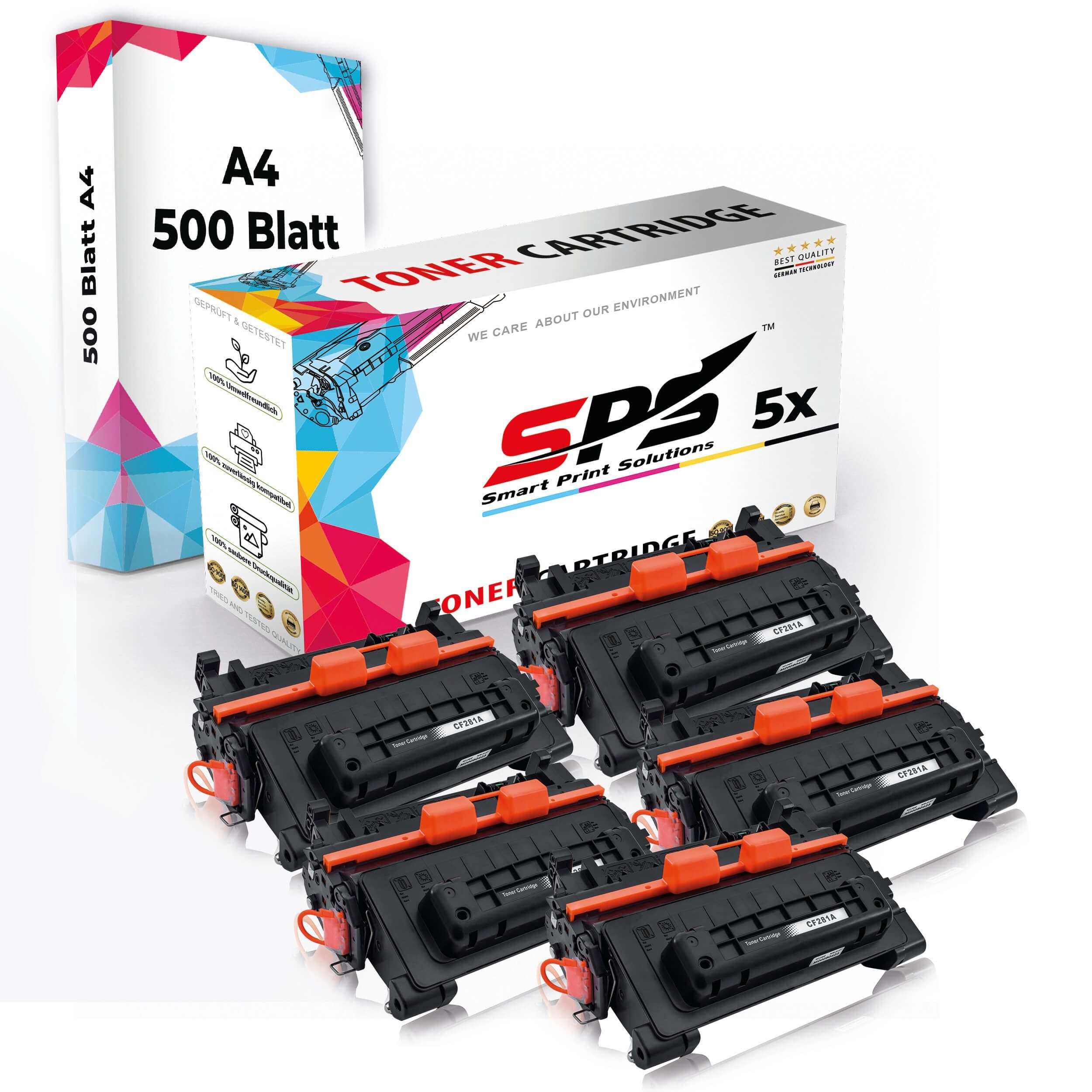 SPS Tonerkartusche Druckerpapier A4 + 5x Multipack Set Kompatibel für HP LaserJet Enterpr, (5er Pack)