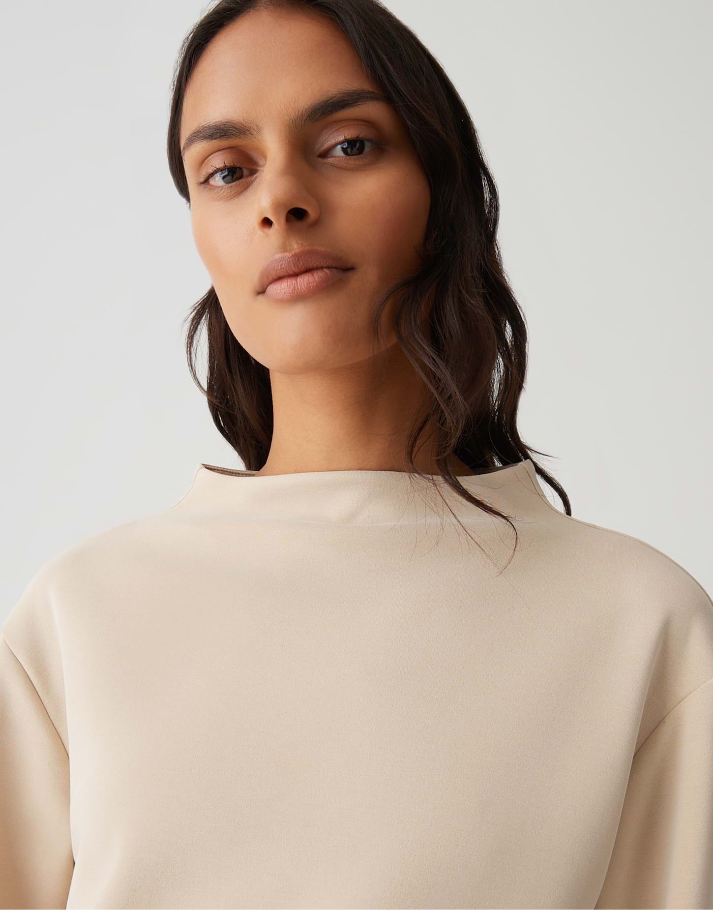 OPUS Sweatshirt GABLINA aus Modal Mix überschnittene Schulter mit Langarm, extrem weicher Griff – Bild 4 von 5