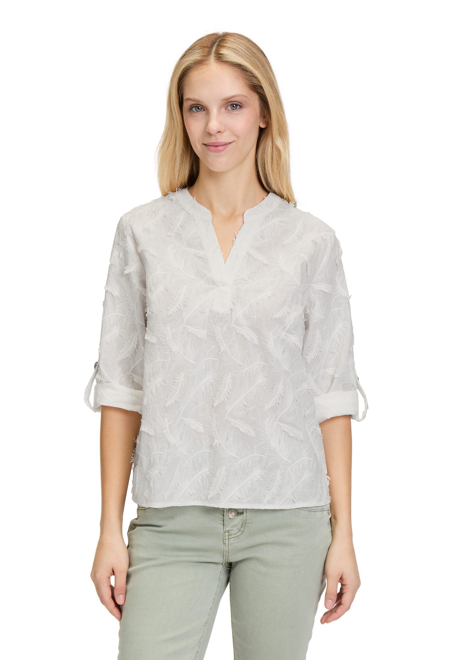 Schlupfbluse Cartoon Casual-Bluse mit Stickerei