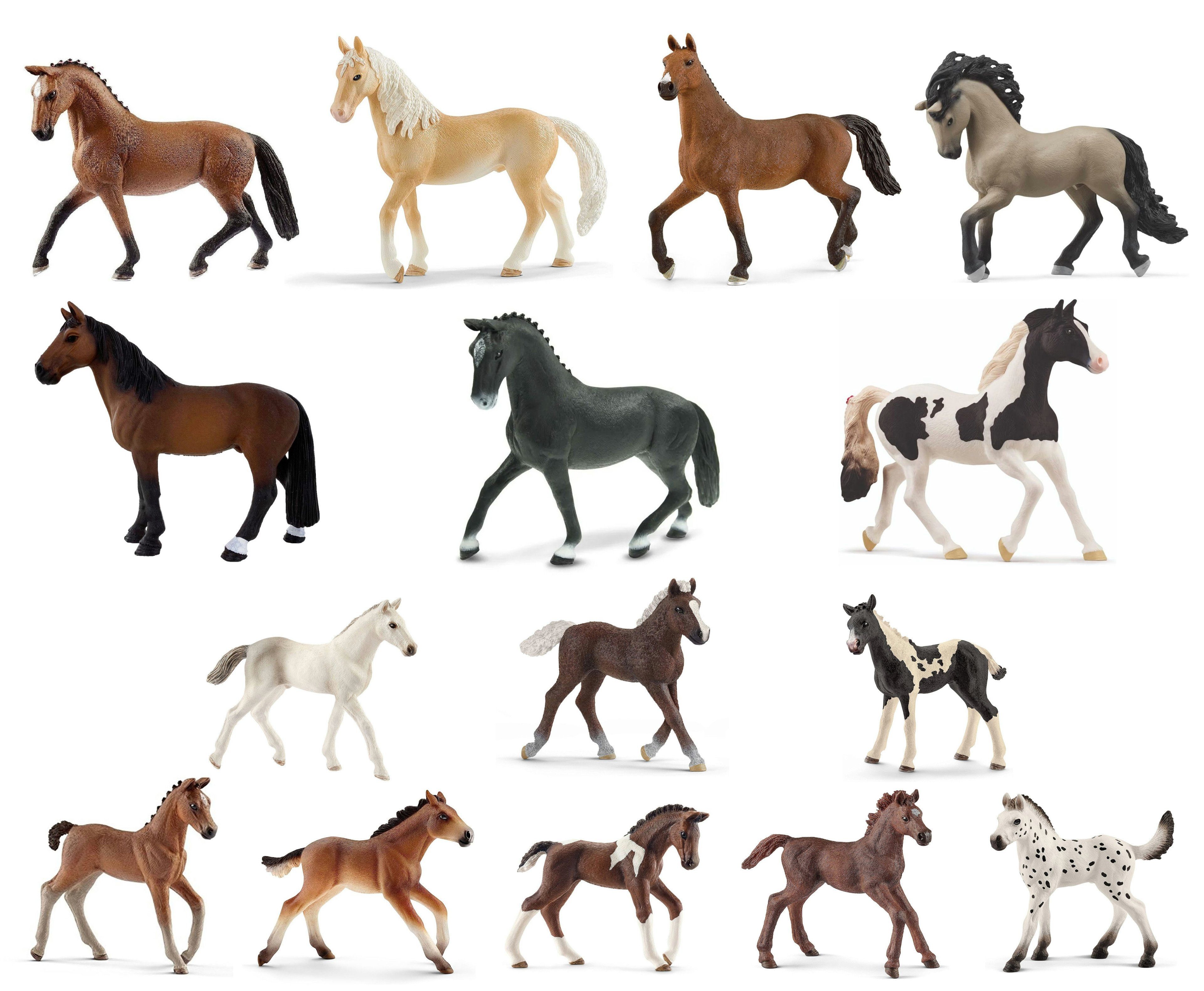 Schleich® Spielfigur Tierfiguren - Pferde-Set 15-teilig