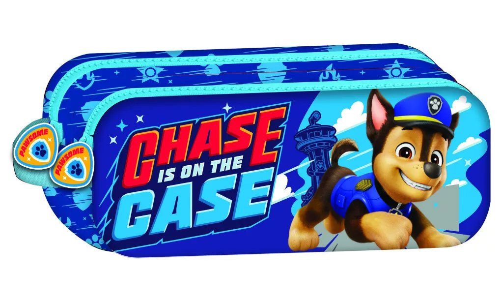 PAW PATROL Federmäppchen Paw Patrol Federmäppchen "Chase is on the Case" 2 Fächer, 23 cm