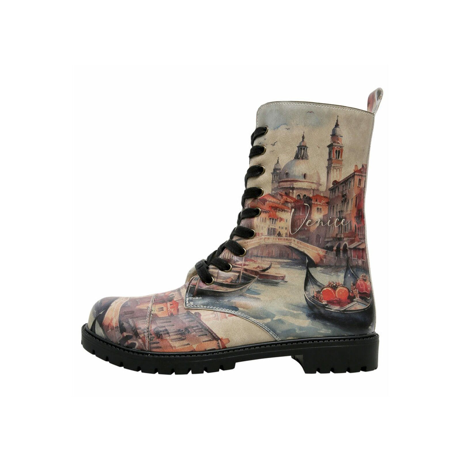 DOGO Zipsy High-Top Boots Venice Damen Stiefeletten Schnürboots Handgeferti günstig online kaufen