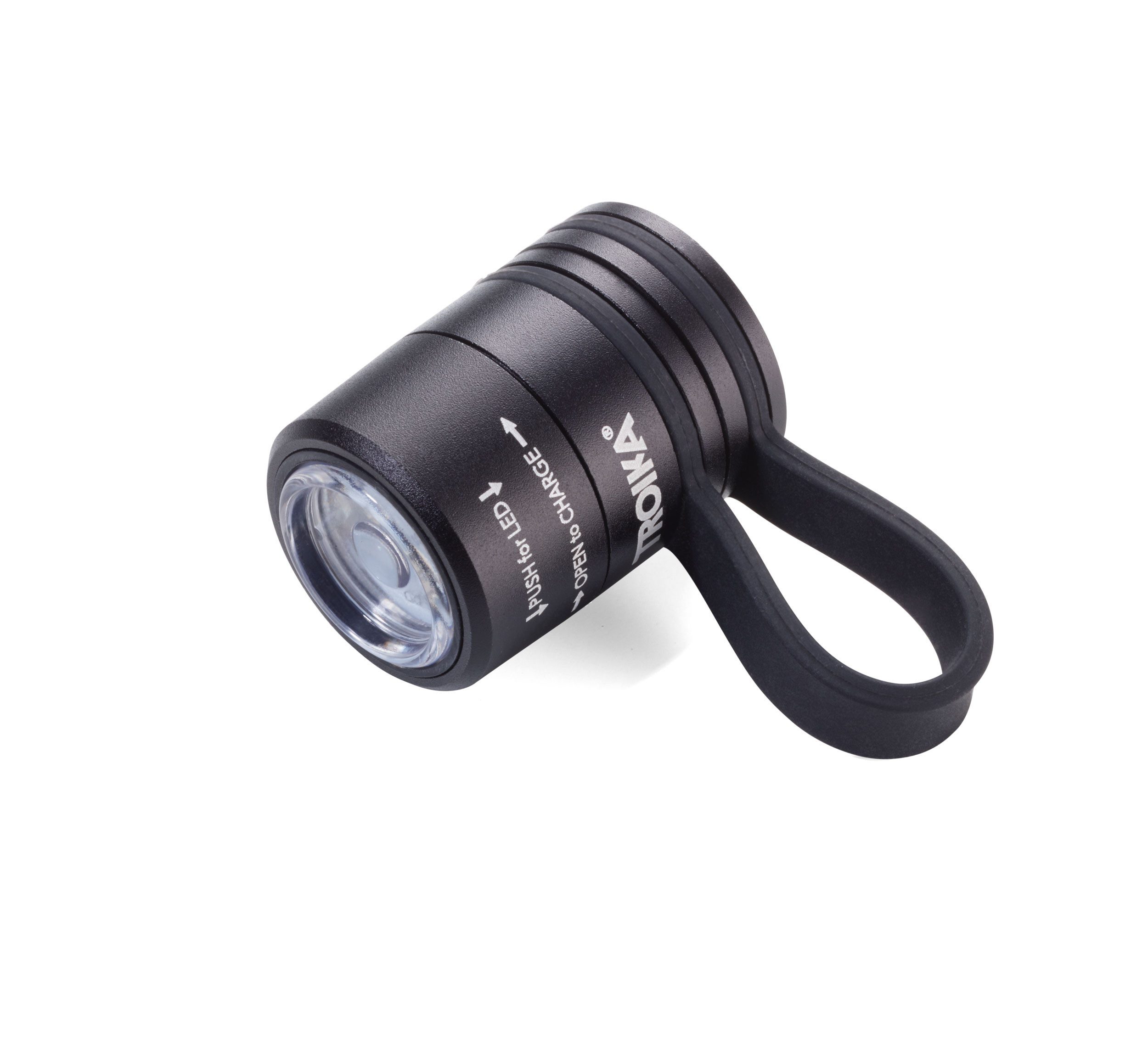 TROIKA Taschenlampe ECO RUN Sportlicht für Jogger, mit Magnet, USB-C wiederaufladbar, Mini Sicherheitslicht Outdoor mit Blinklicht für mehr Sicherheit