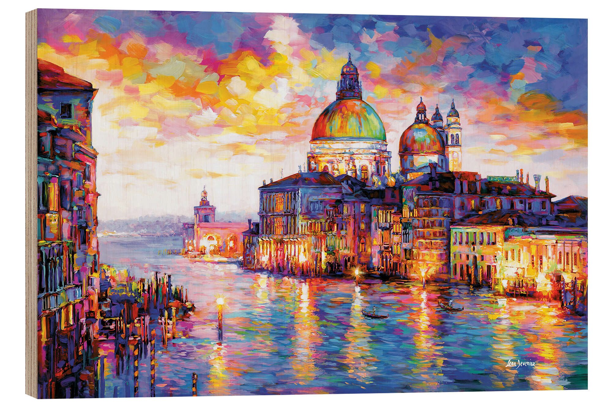Posterlounge Wandbild Canale Grande und Basilika, Venedig, Leon Devenice, erhältlich als Poster, Leinwandbild, Wandsticker oder Acrylglasbild