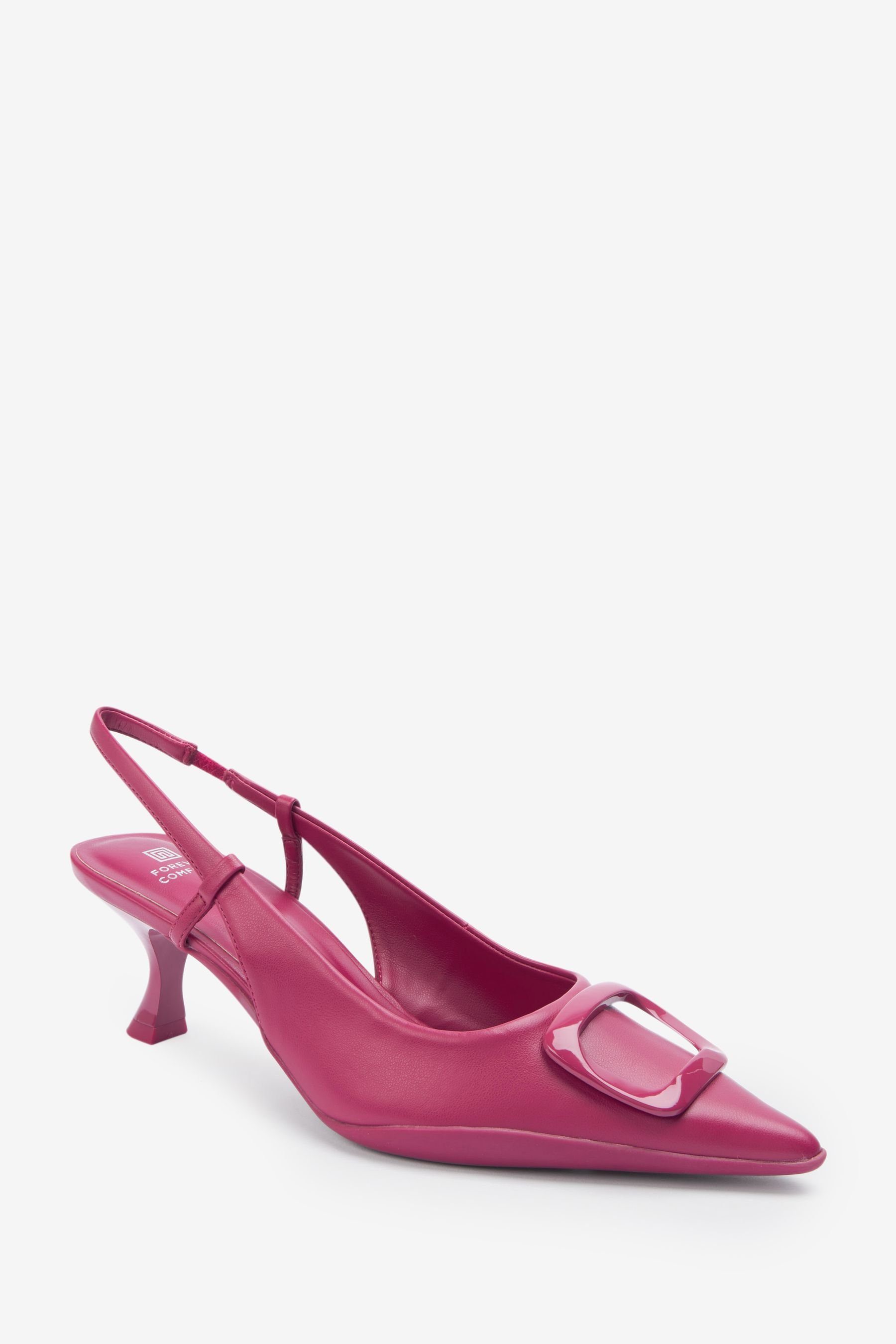 mit Next Kitten-Heel-Absatz (1-tlg) Pink Comfort® Slingbacks Pumps Forever