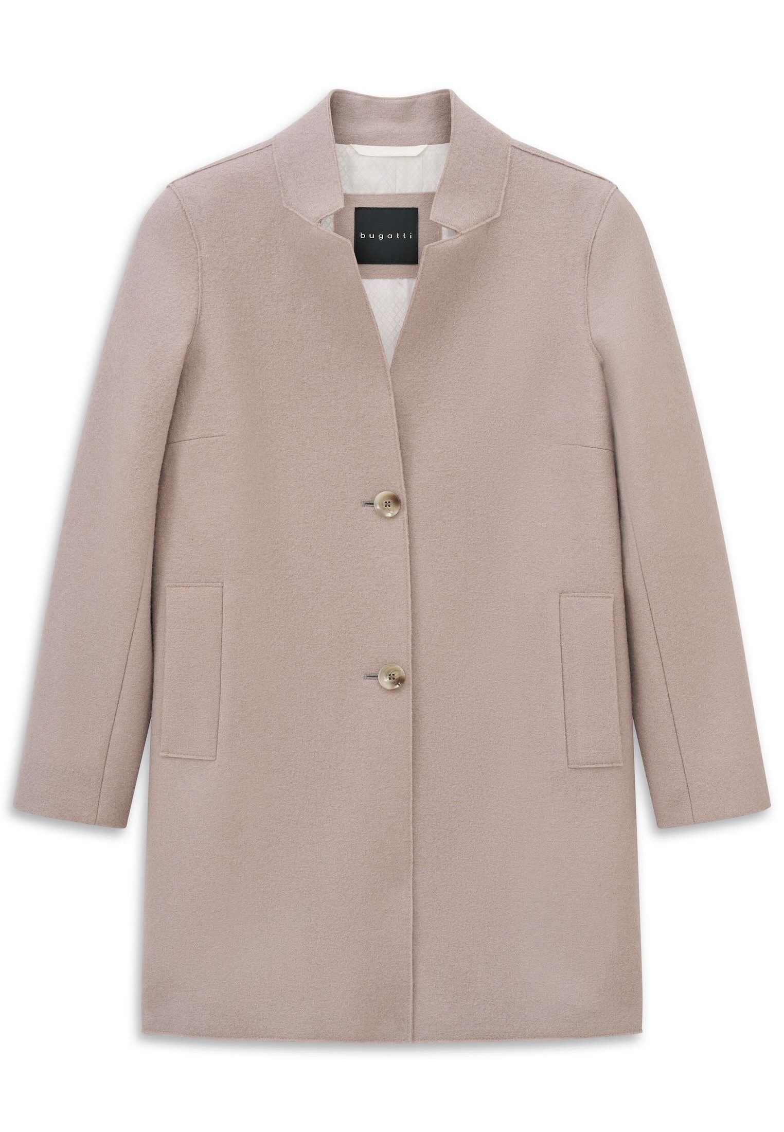 bugatti Wollmantel Regular Fit aus reiner italienischer Wolle