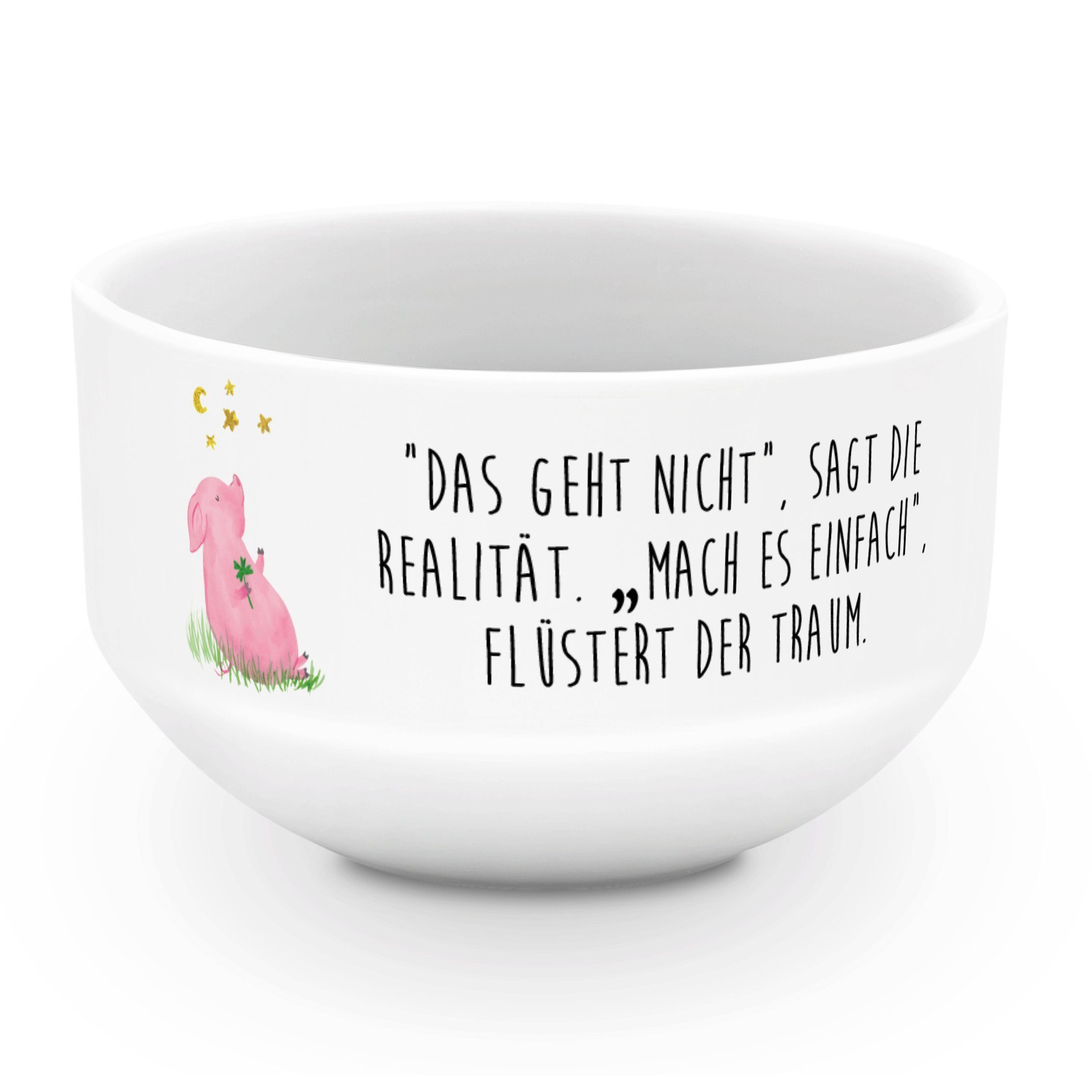 Mr. & Mrs. Panda Müslischale Schwein Glück Weiß Geschenk, lustige