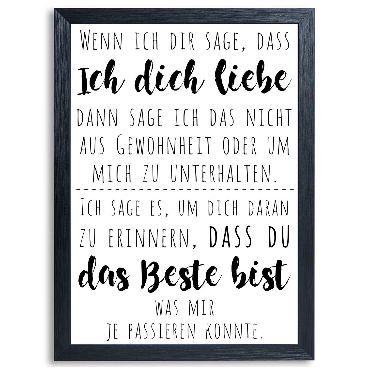 Tigerlino Poster Liebe Kunstdruck Valentinstag Geschenkidee Liebespaar Bild günstig online kaufen