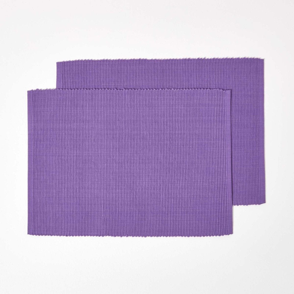 Homescapes Platzset Tischset lila im 2er-Set – 30 x 45 cm, 100% Baumwolle
