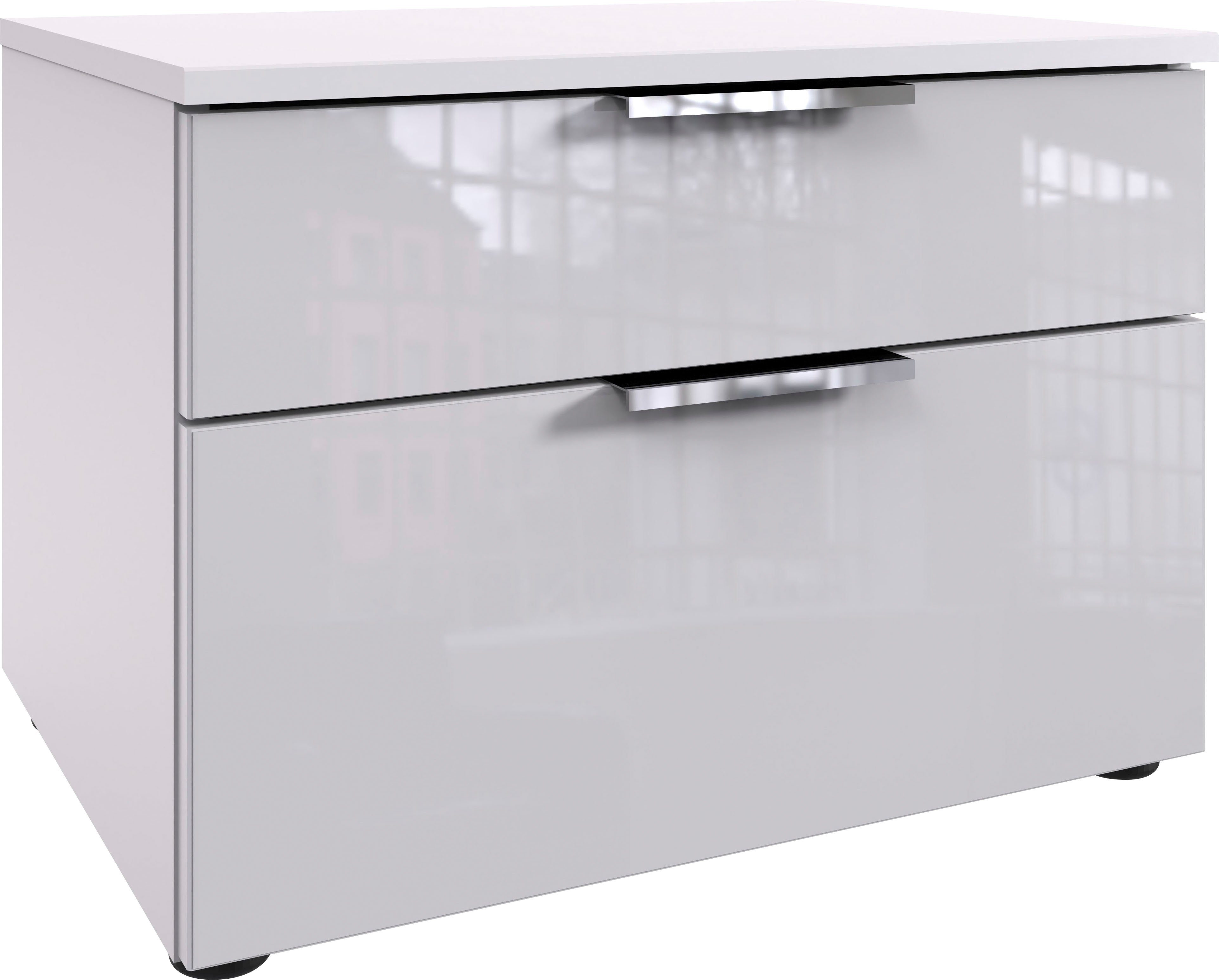 Wimex Nachtkommode Level36 C by fresh to go, mit Glaselementen auf der Front, soft-close Funktion, 54cm breit