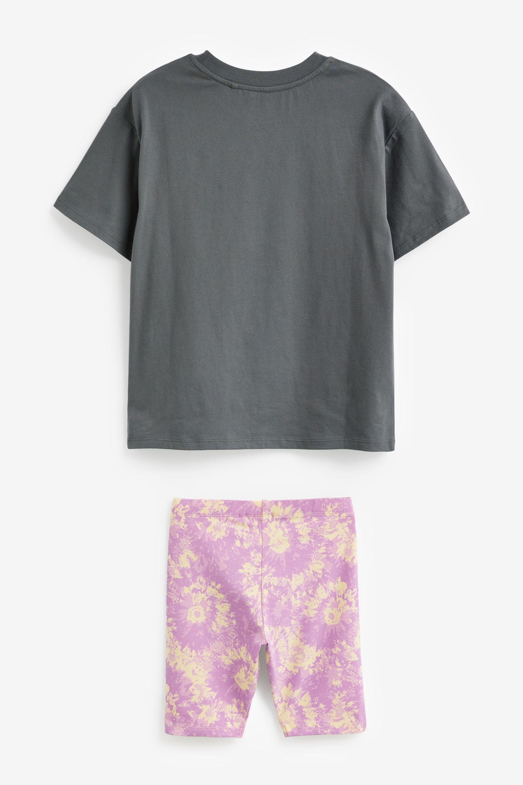 Next T-Shirt Radlerhose im Set Fit & und Shorts Oversized T-Shirt (2-tlg)